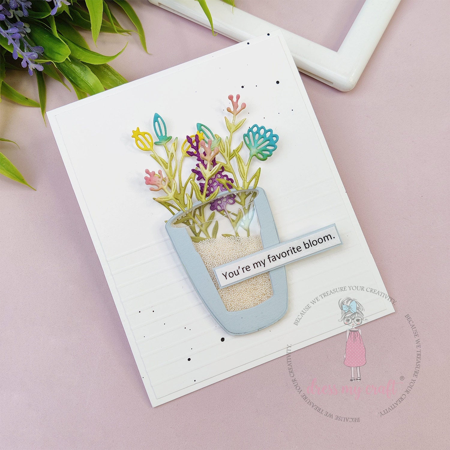 Floral shaker card
