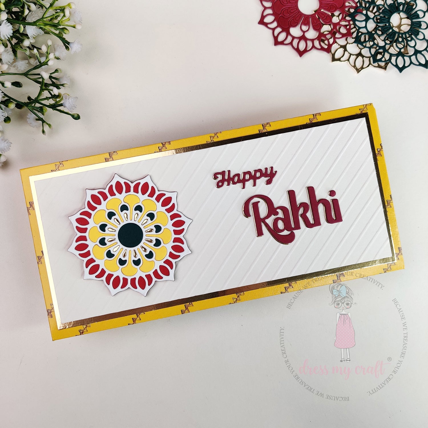 Happy Rakhi  Envelope with Mandala Design