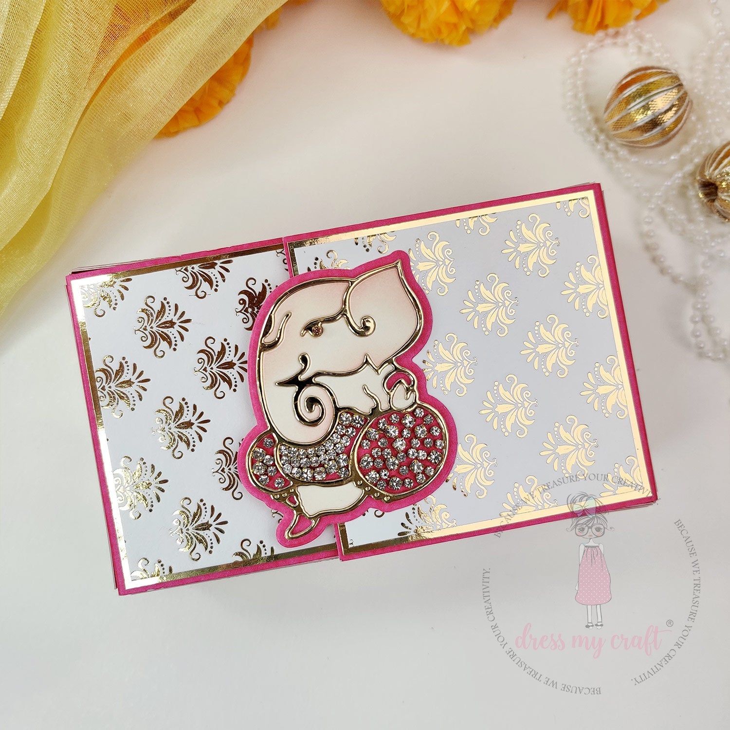 Elegant Lord Ganesha Invitation Card
