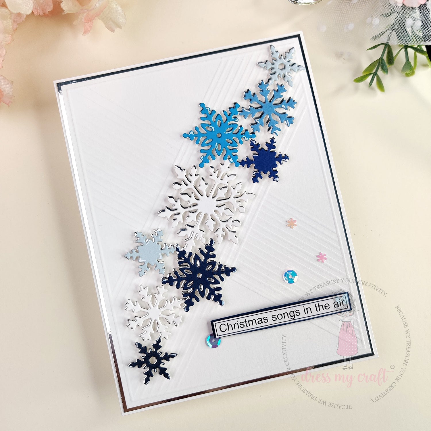 Snowflake Christmas Card – "Christmas Songs in the Air"