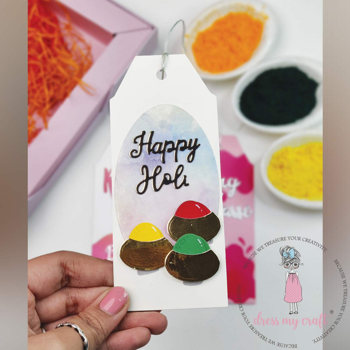 Holi Tags Rectangular Happy Holi Tag – CRAFTERS CORNER