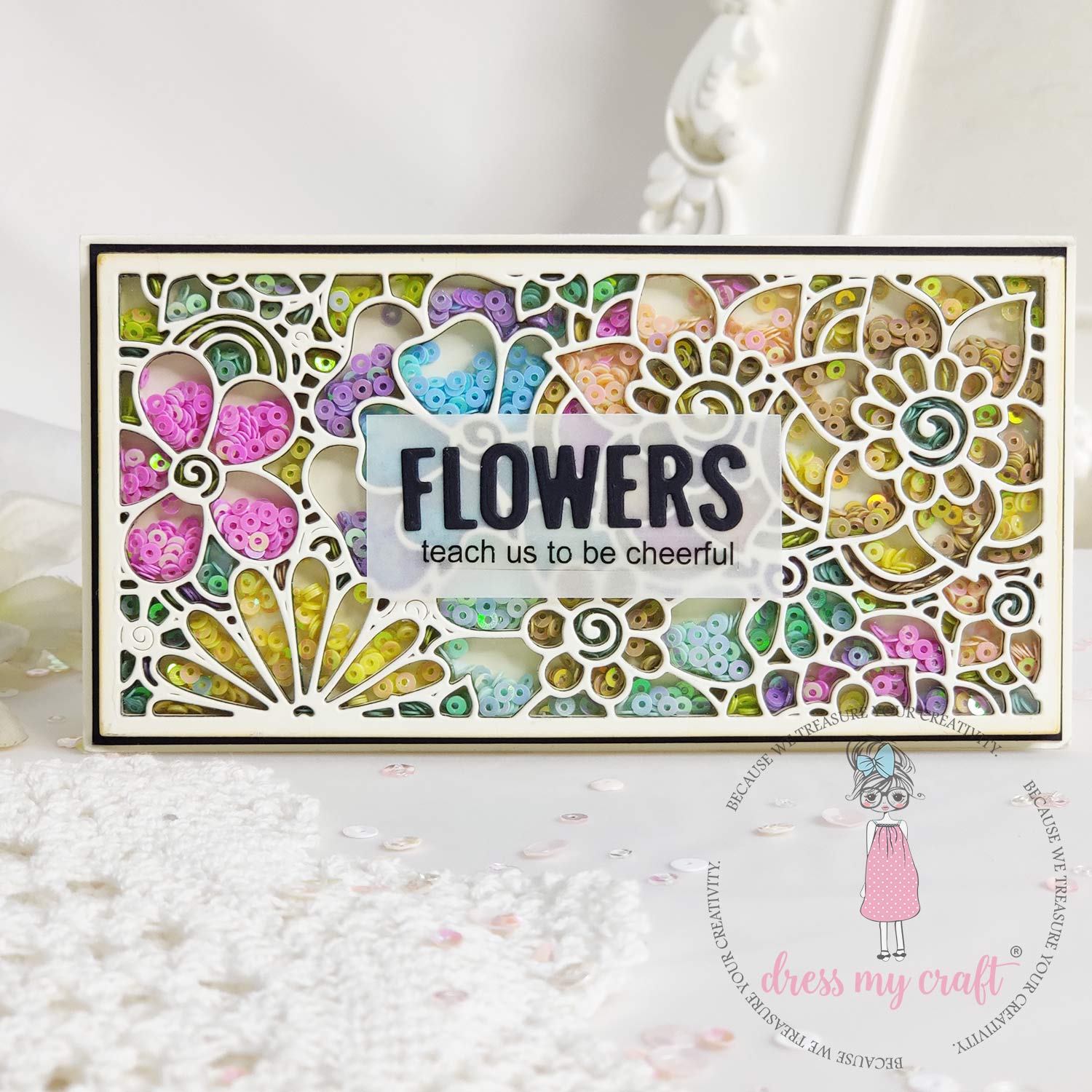 Heena Design Flower Shaker Card