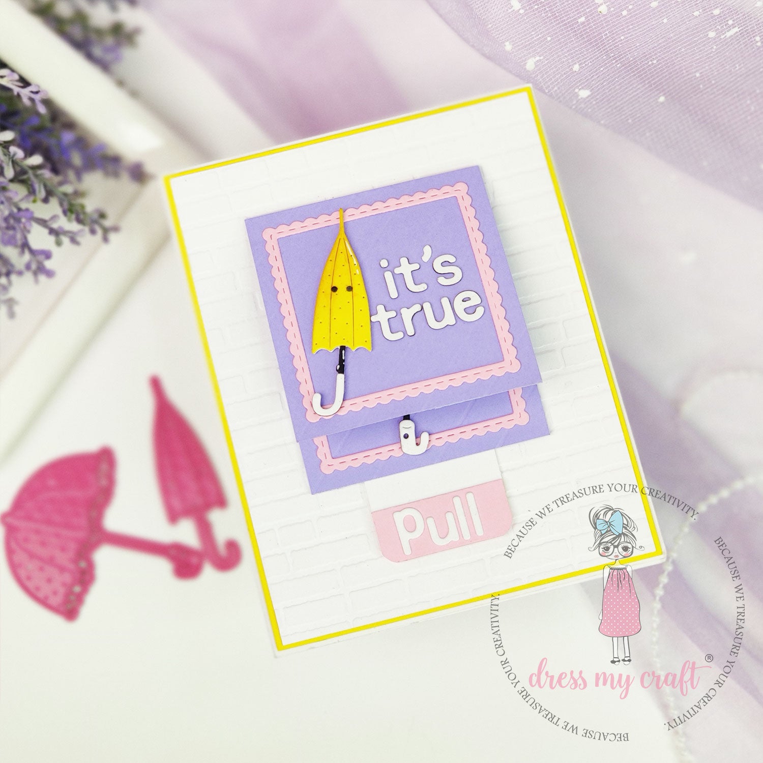 Umbrella Waterfall Card