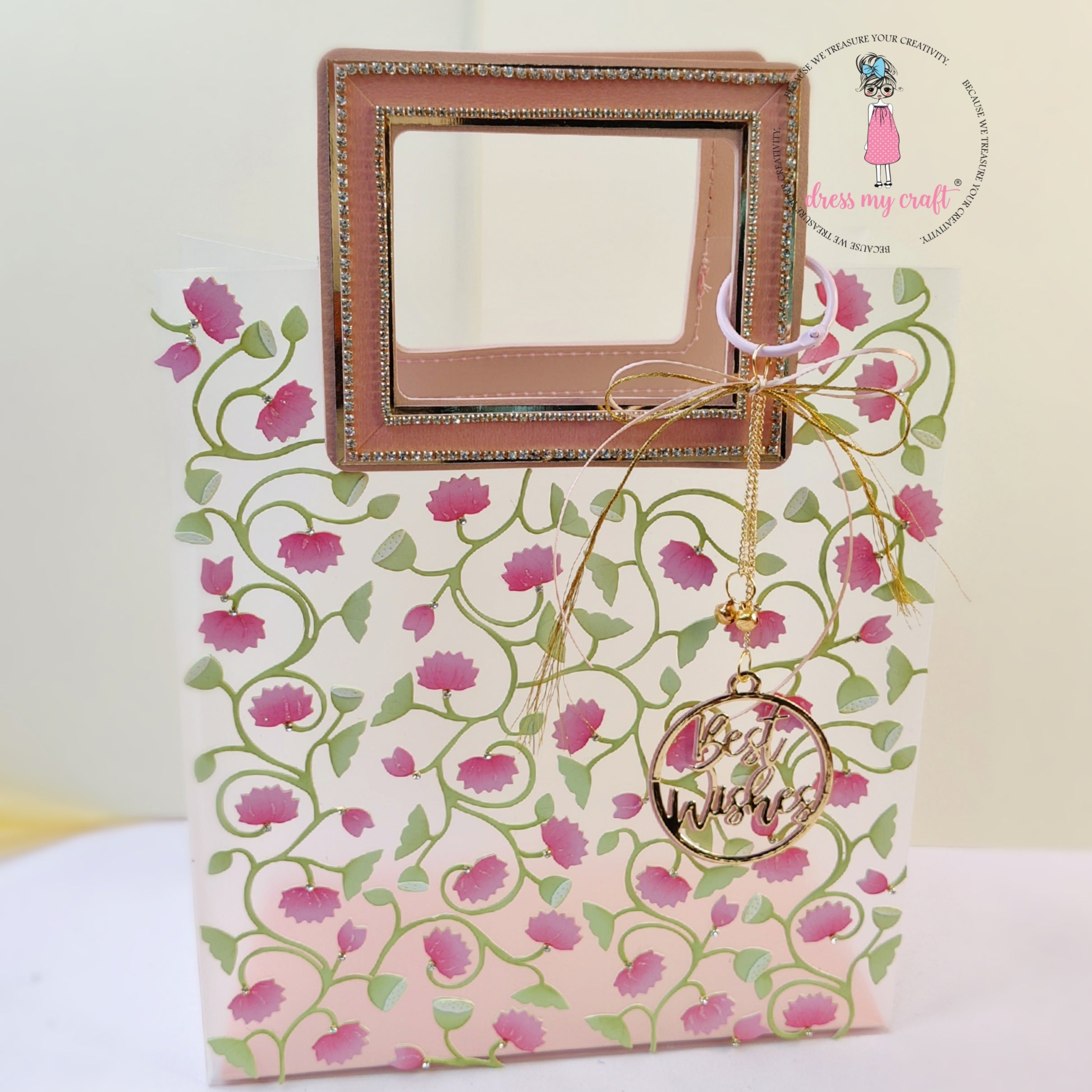 Elegant Floral Gift Bag with Handle