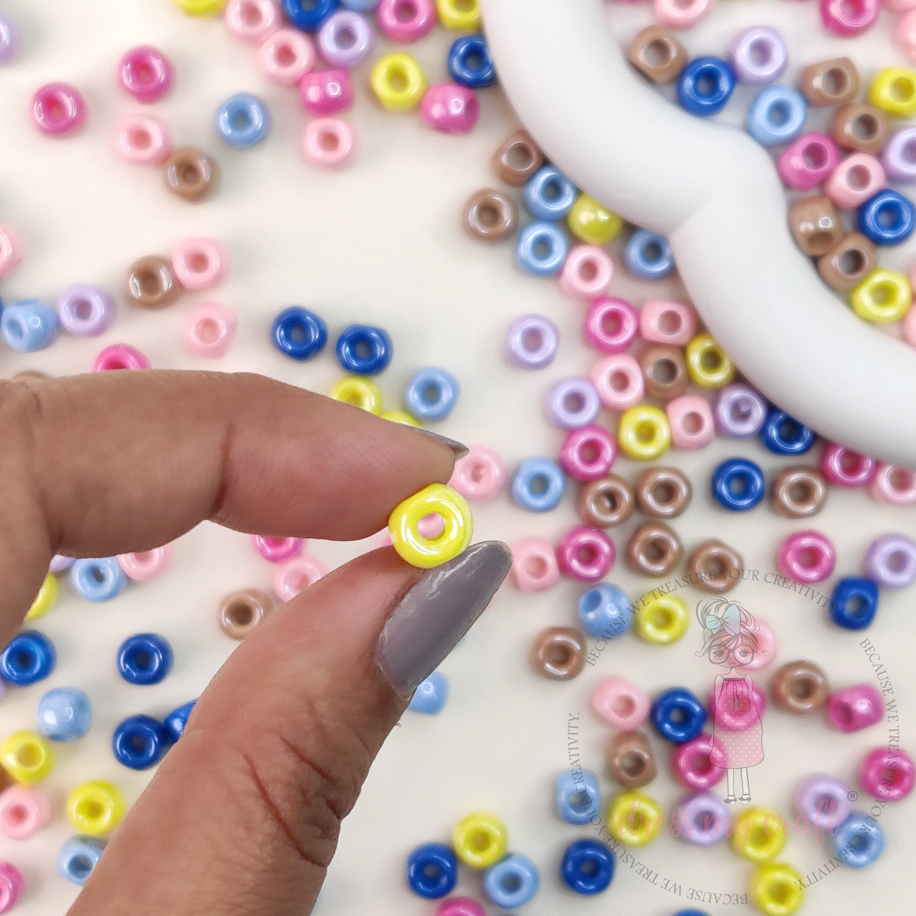 Multicolor Four Hole Round Beads - 30 Pcs