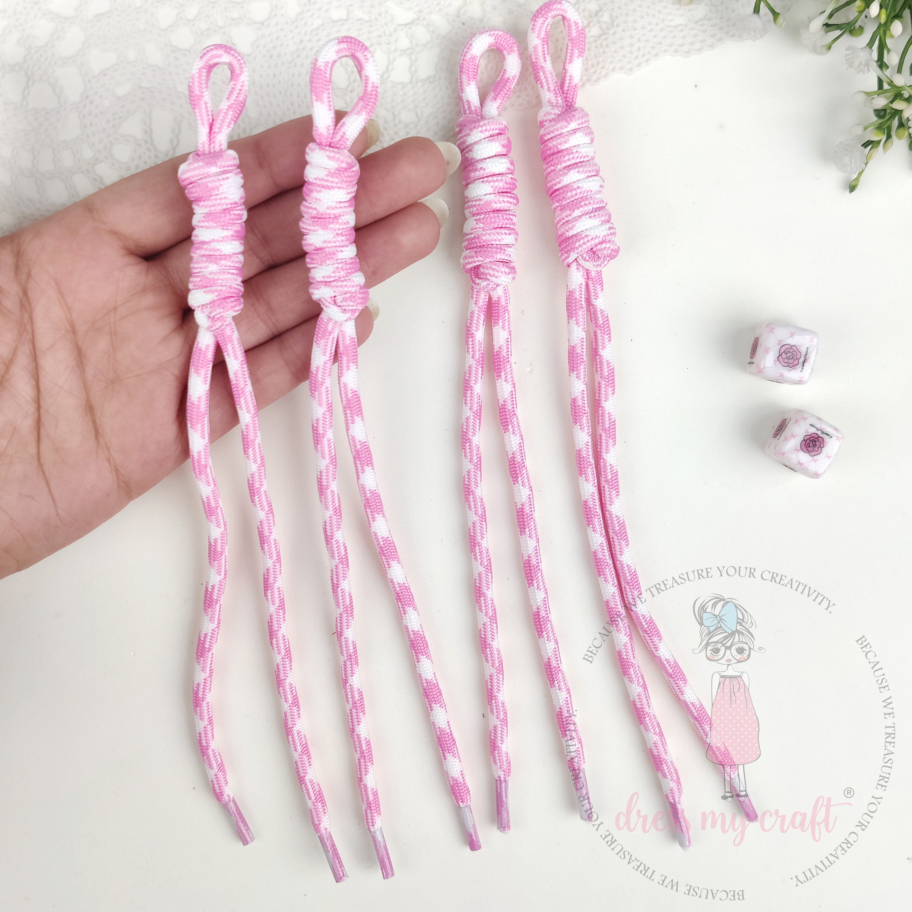 Multicolor Braided Knot Rope - Pack of 4 Pcs