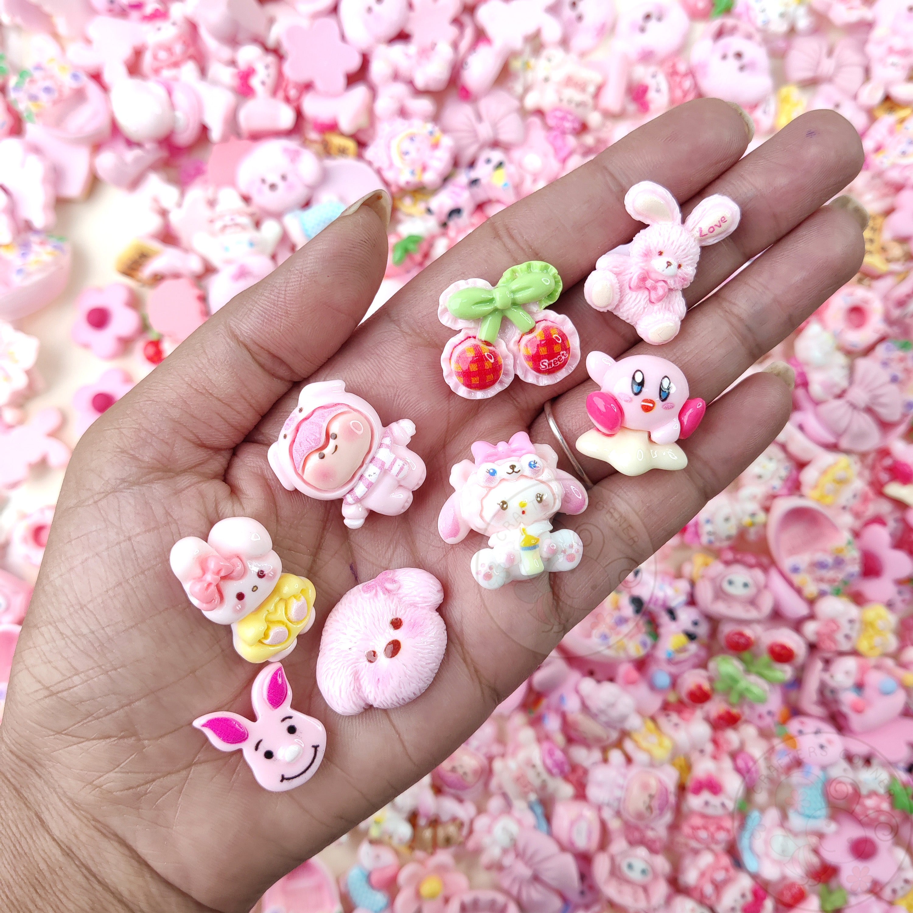 Pink Family - Mix Flatback Cabochons Pack (20g) - Vol 2