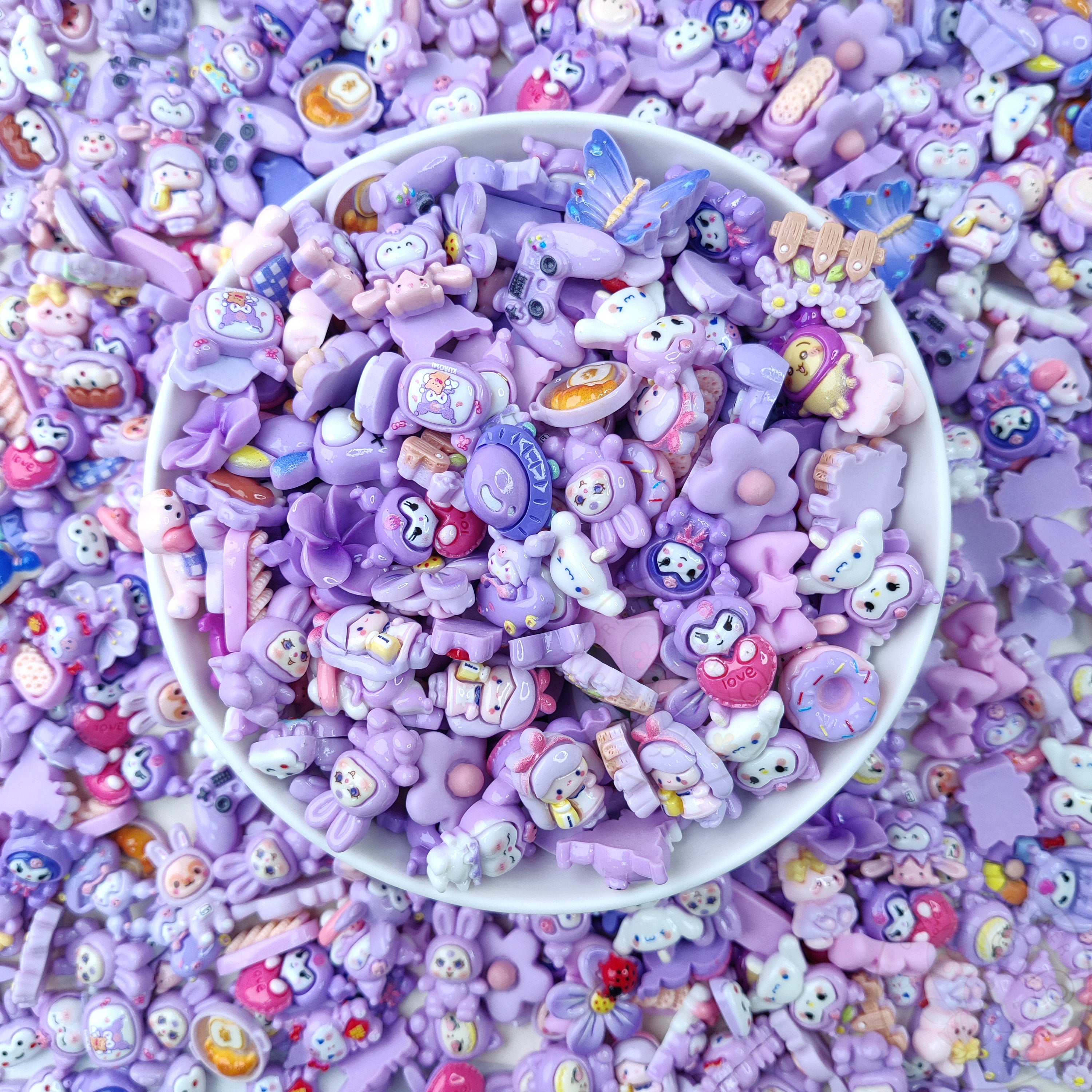 Purple Family - Mix Flatback Cabochons Pack (20g)