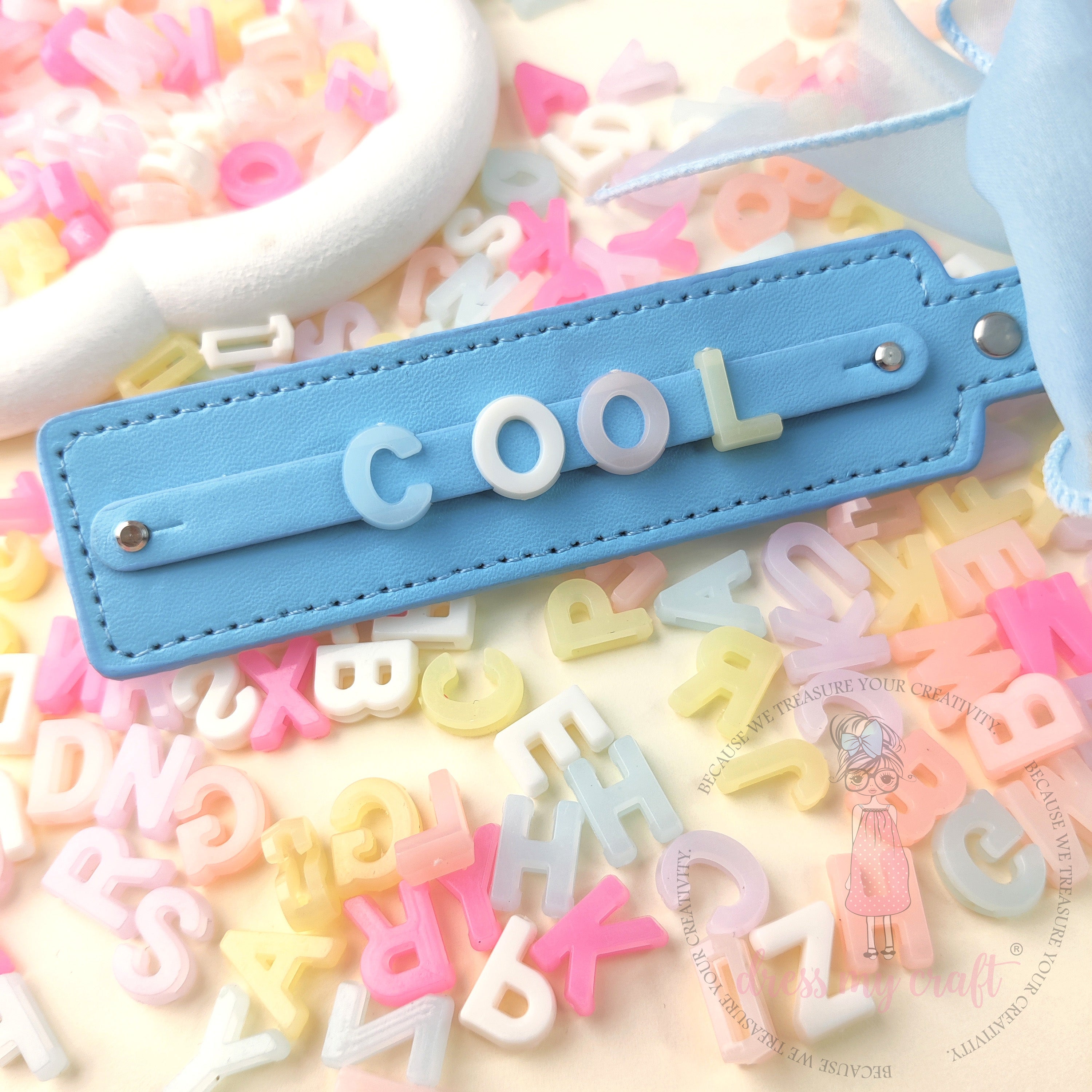 Cotton Candy Alphabet Beads