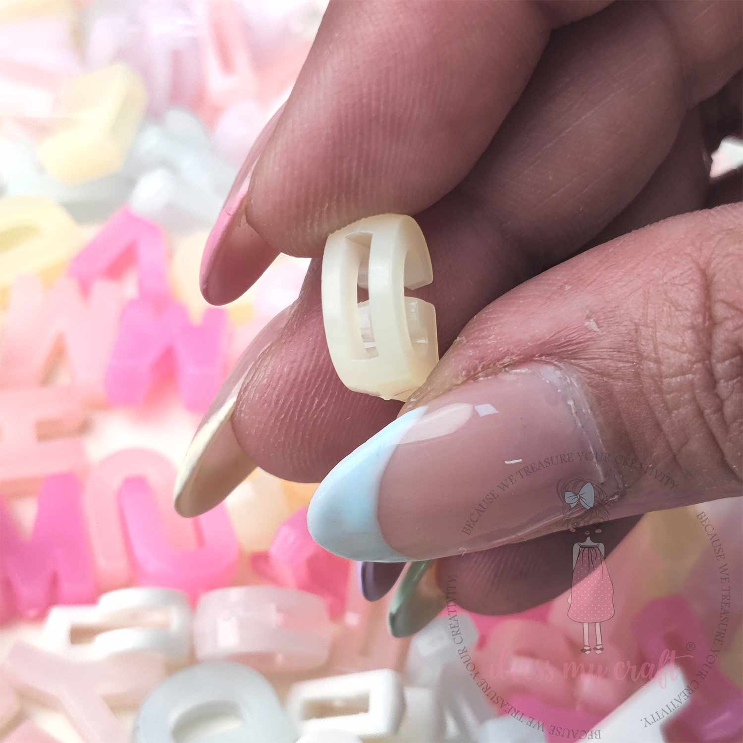 Cotton Candy Alphabet Beads