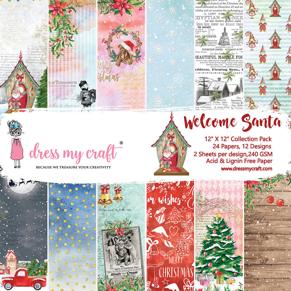 Welcome Santa- 12" x 12" Paper Pad