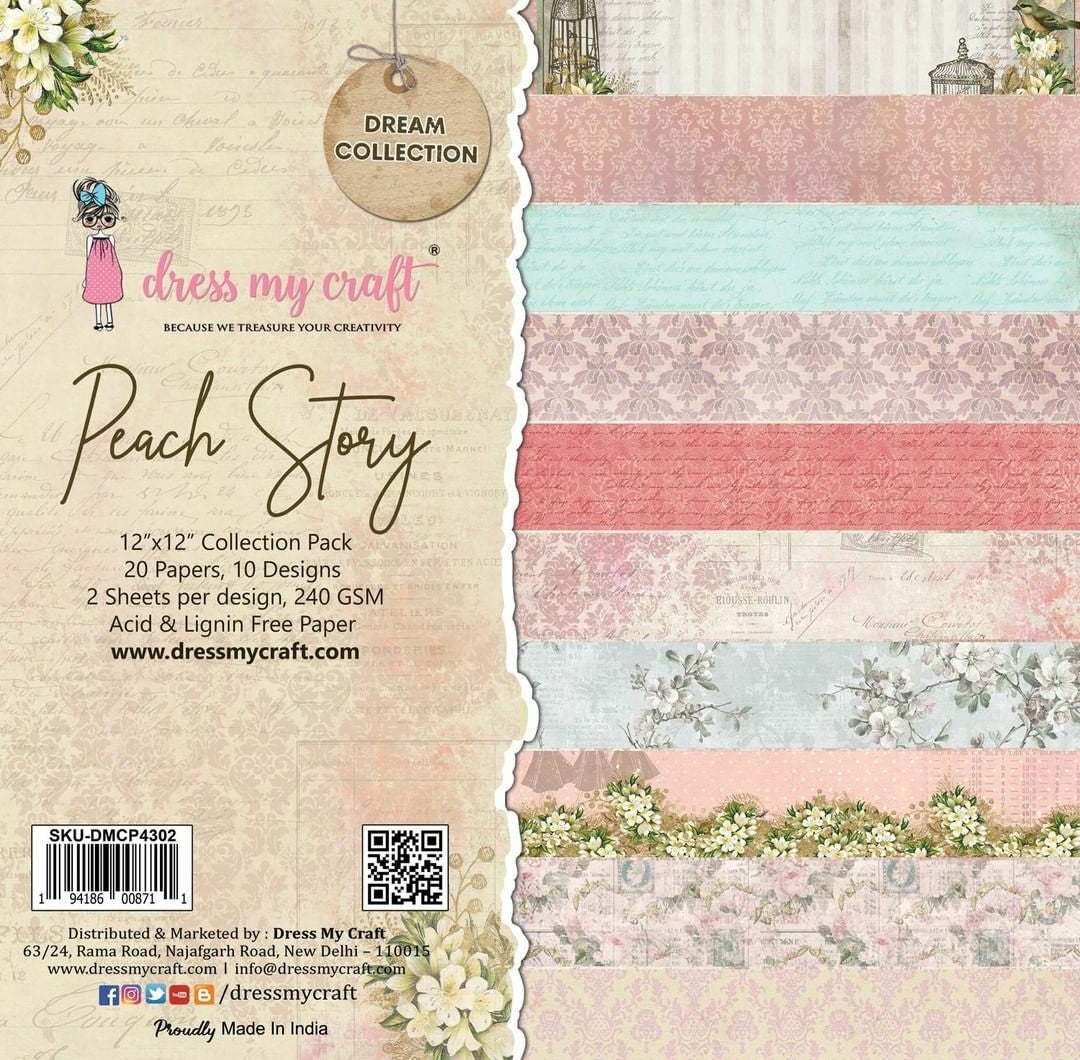 Peach Story - 12" x 12" Paper Pack