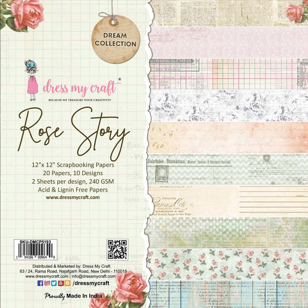 Rose Story - 12" x 12" Paper Pack