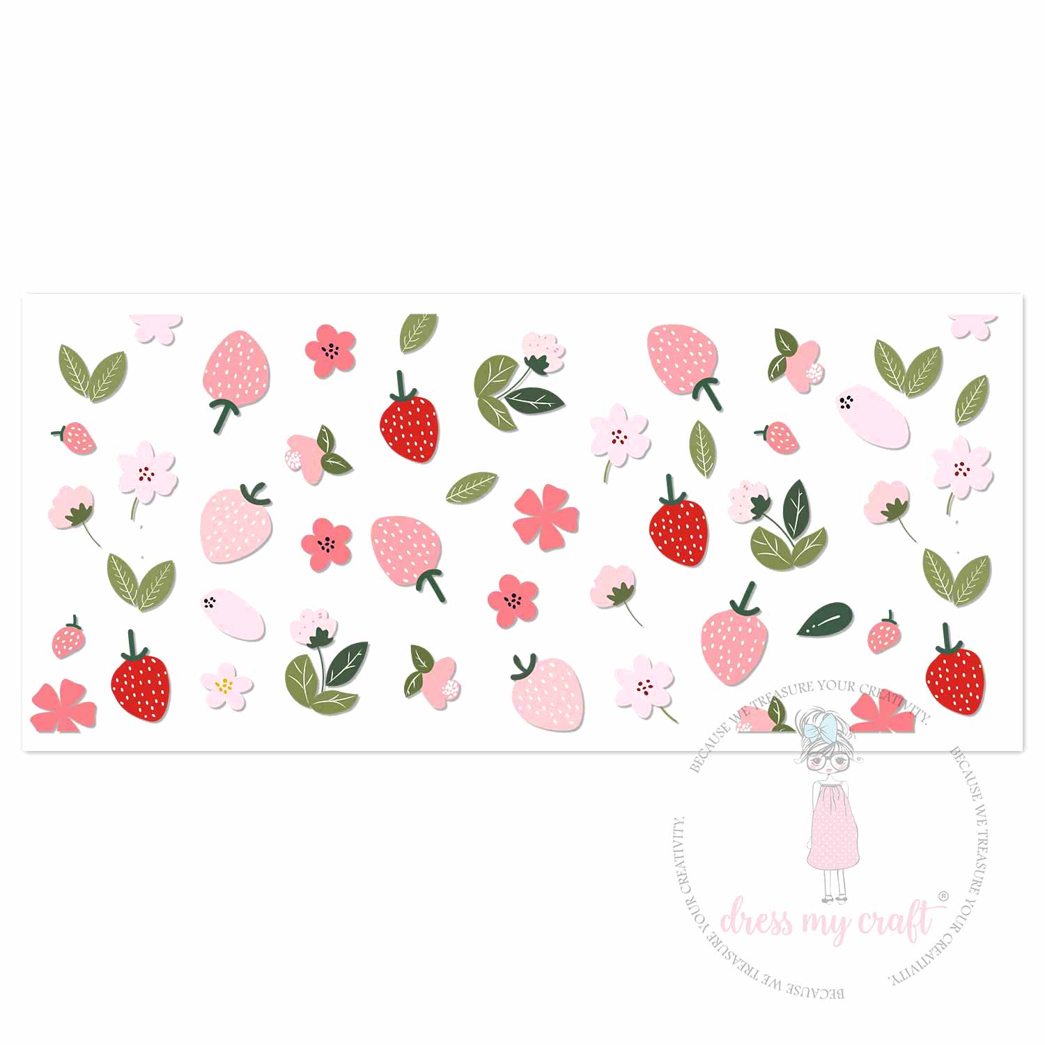 Strawberry Love 3D Wrap-Around Sticker