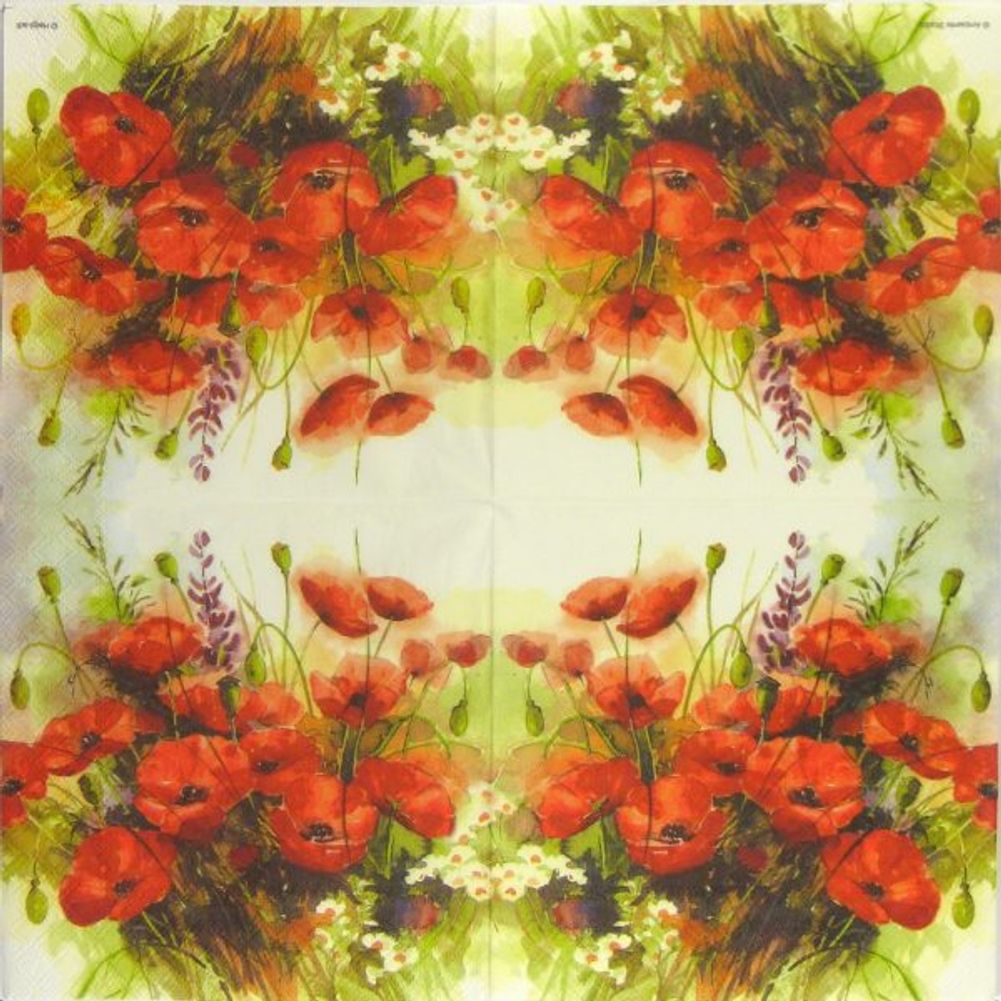 Napkin - Wild Poppies (Decoupage Napkin)