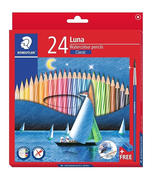 Staedtler Luna Water Colour Pencil Set-Multicolor Pack Of 24