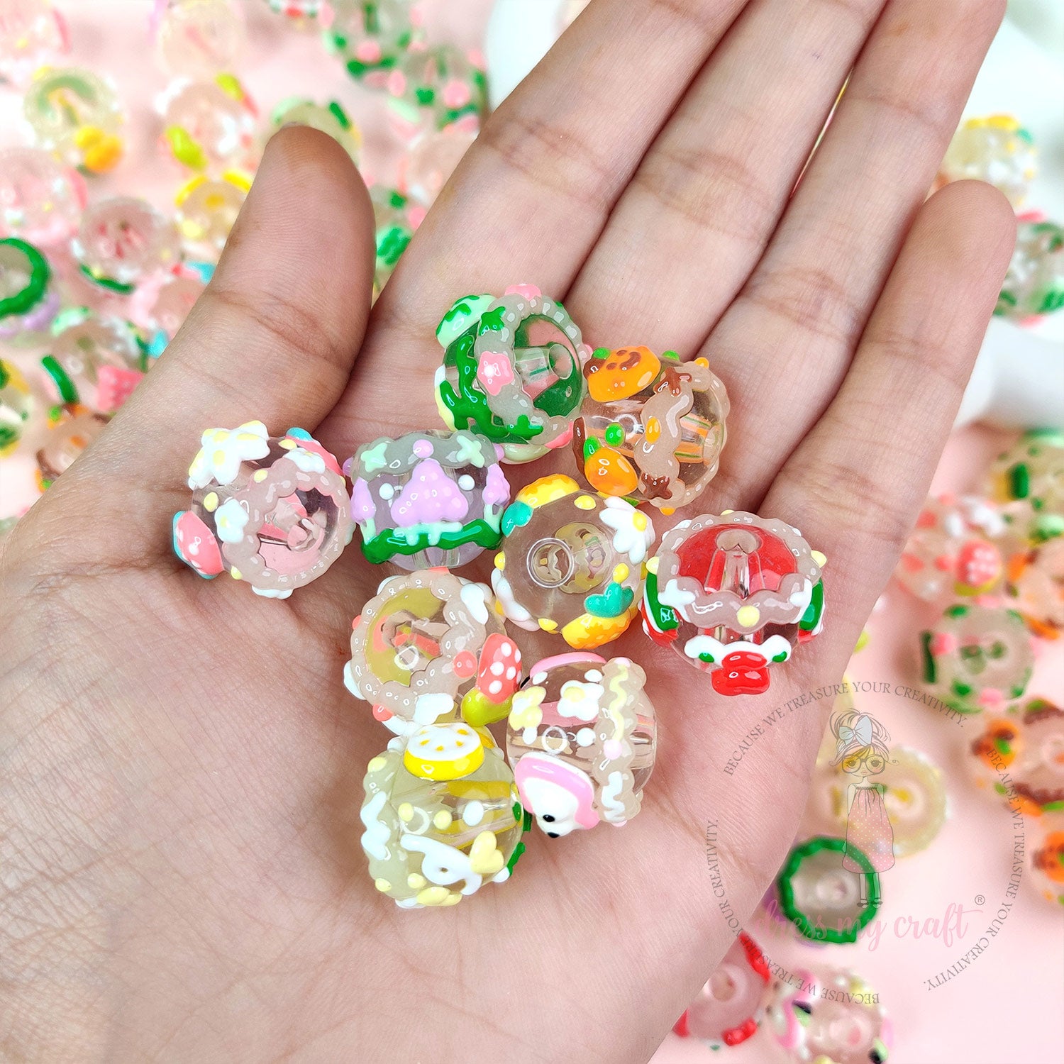 Hand-Painted Fruity Beads