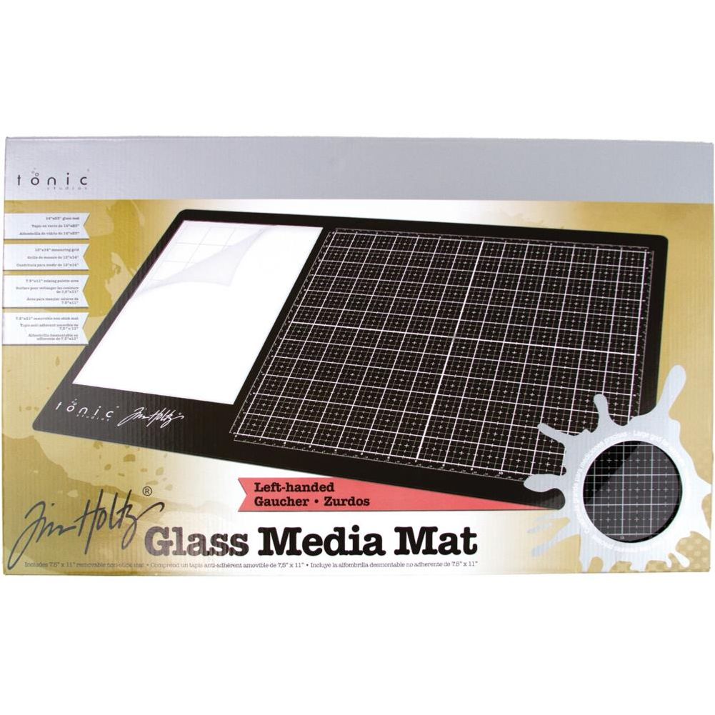 Tim Holtz Glass Media Mat 23.75" x 14.25" - Left-Handed
