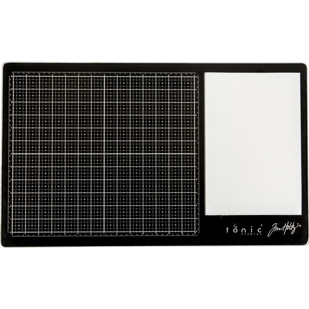 Tim Holtz Glass Media Mat 23.75" X 14.25"- Right-Handed