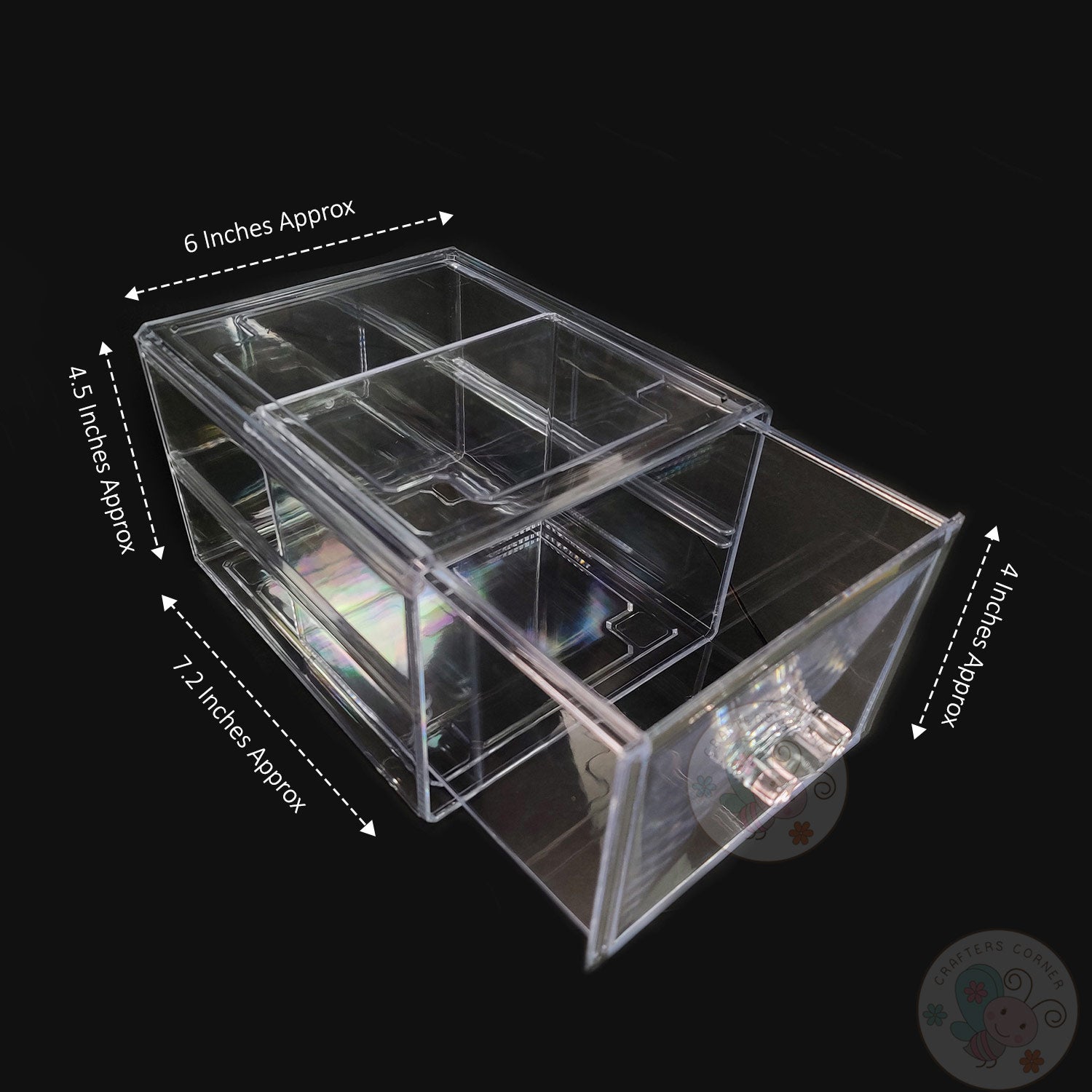Transparent Acrylic Storage Drawer Box – 1 Slot