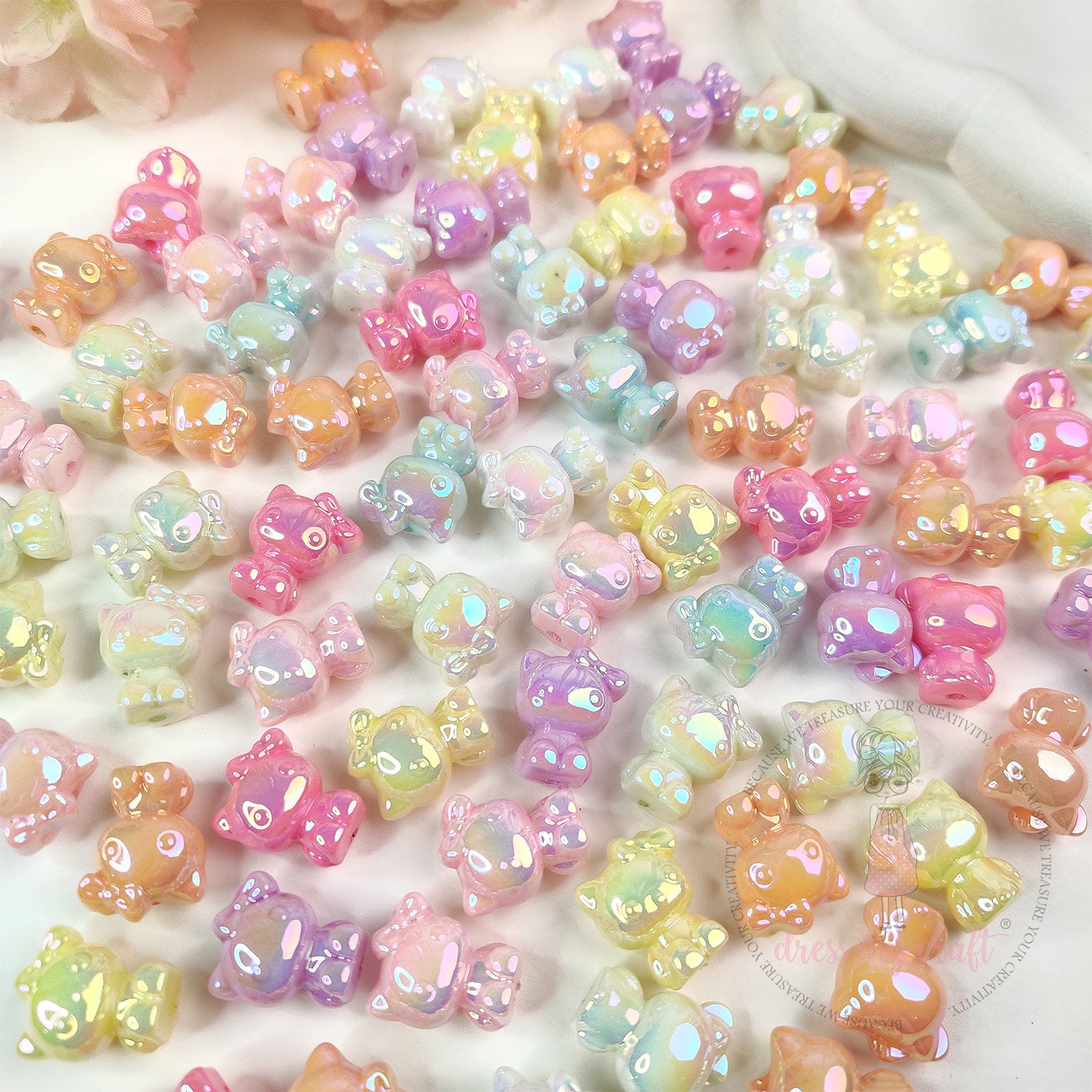 Pearl Shine Kitty Beads