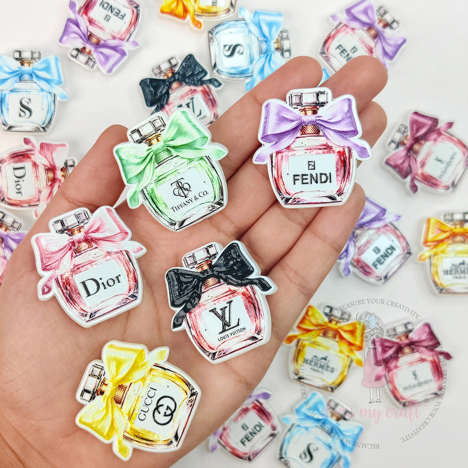 Multicolor Perfume Bottle Beads #2 - 4 Pcs