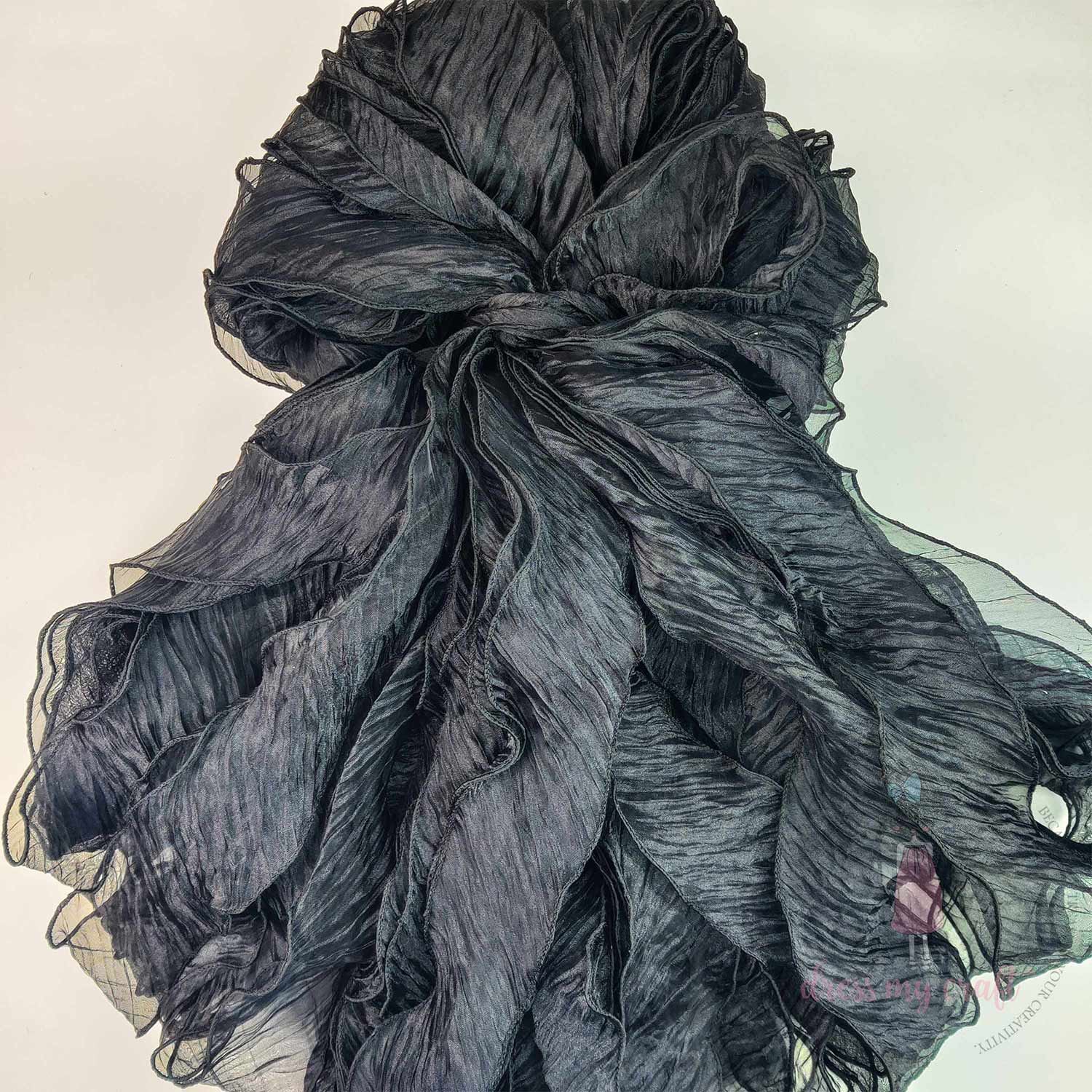 Crushed Tissue Ribbon - Black
