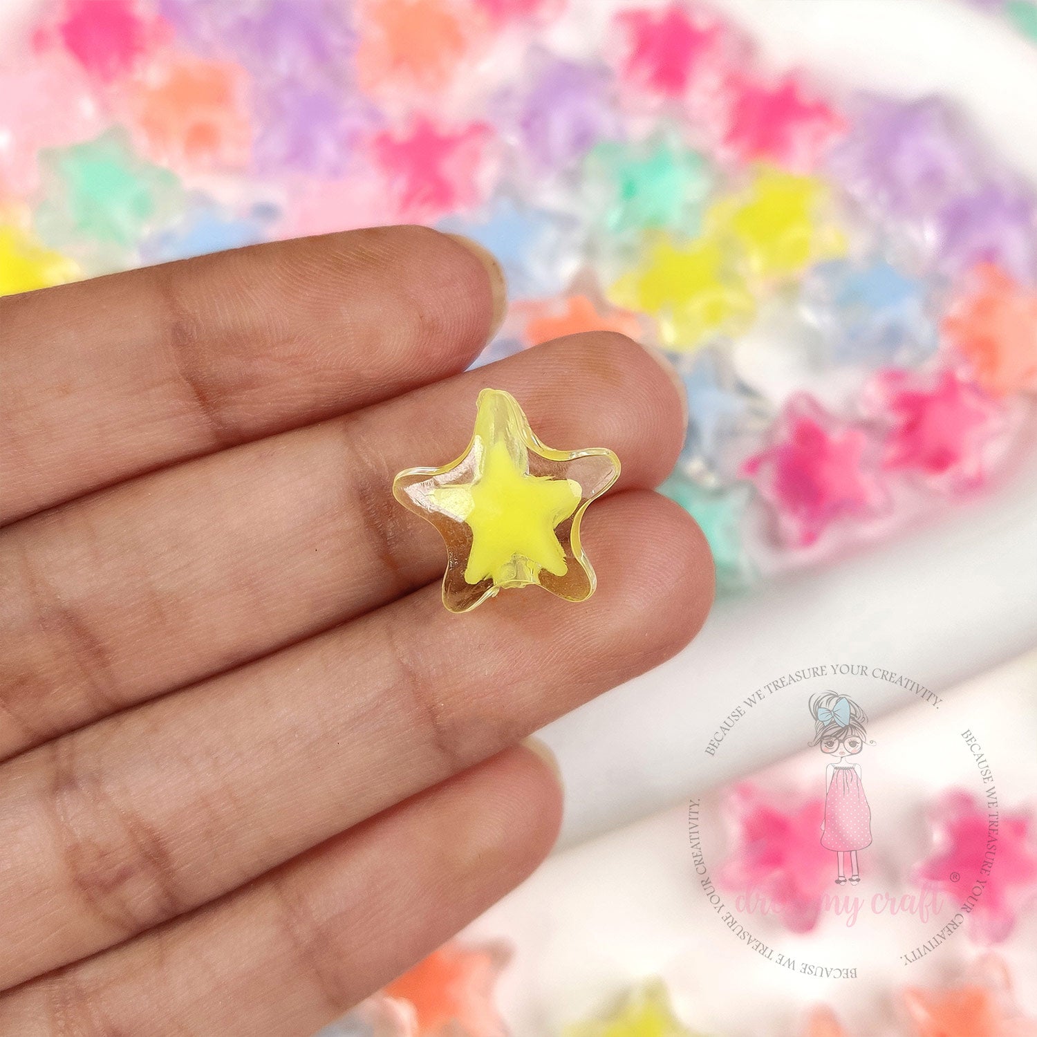 Pastel Jelly Star Beads