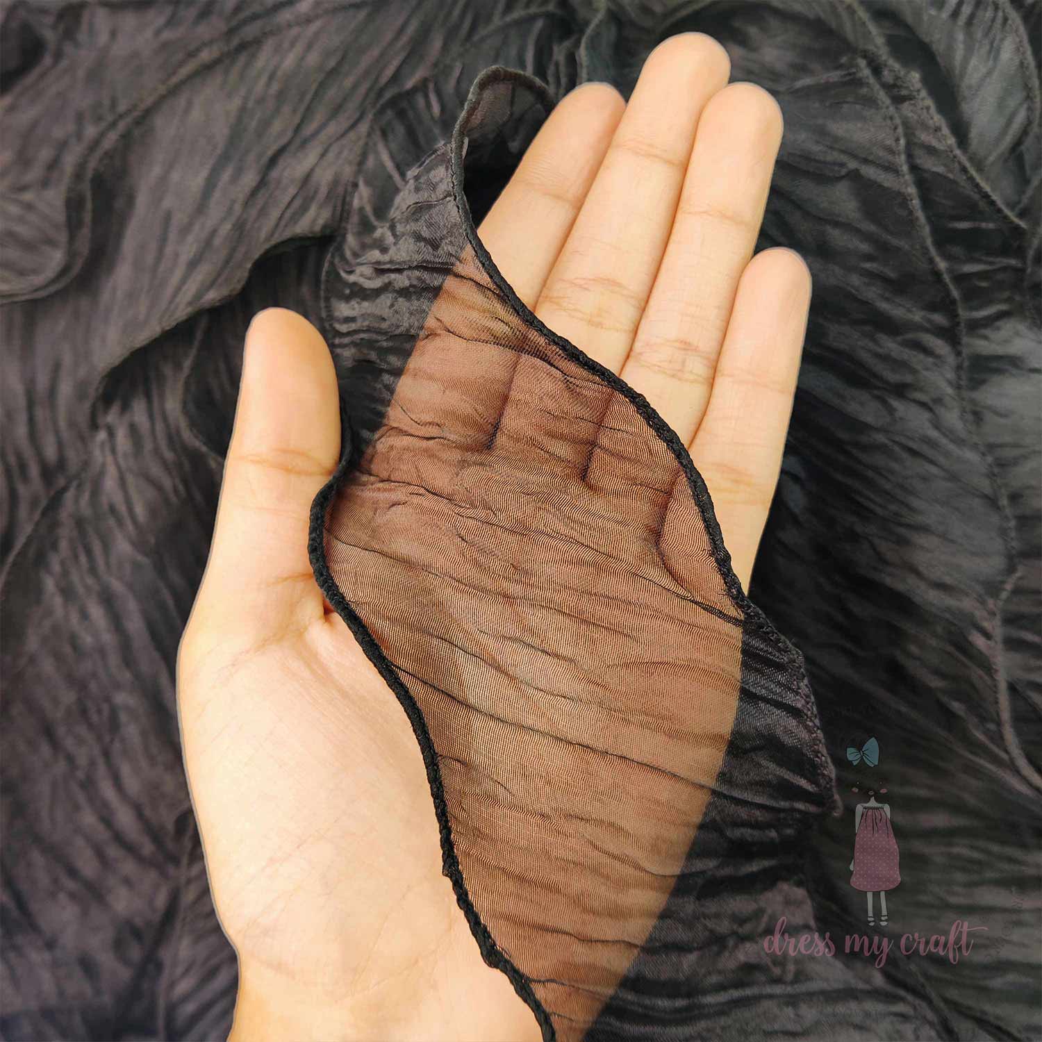 Crushed Tissue Ribbon - Black