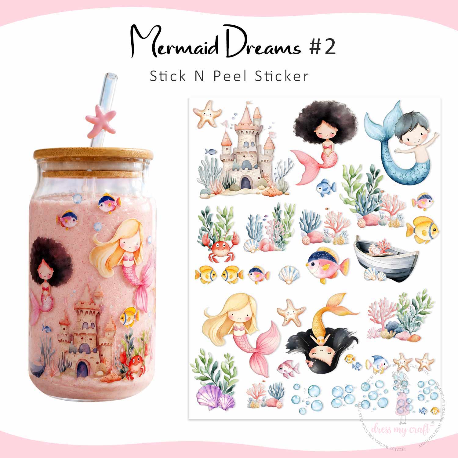 Stick N Peel Stickers - Mermaid Dreams Theme #2