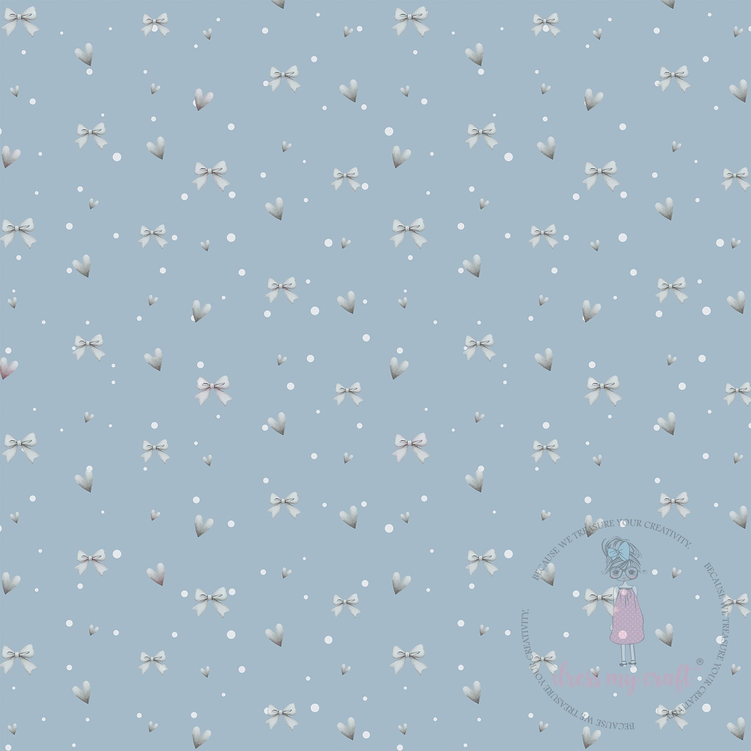 Baby Blue Twinkle Bows Pack Of 10 - 12" x 12" Loose Sheets