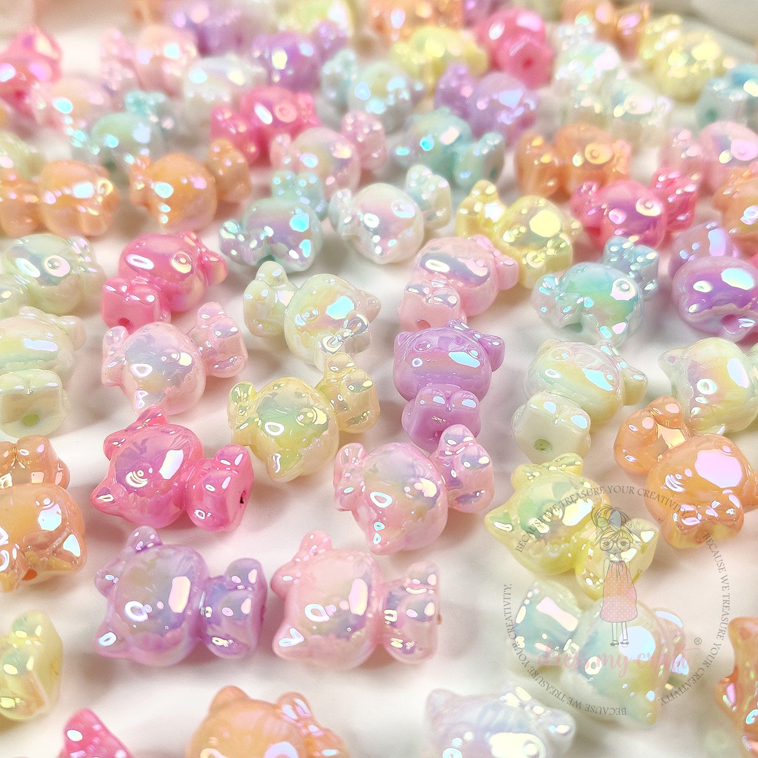 Pearl Shine Kitty Beads
