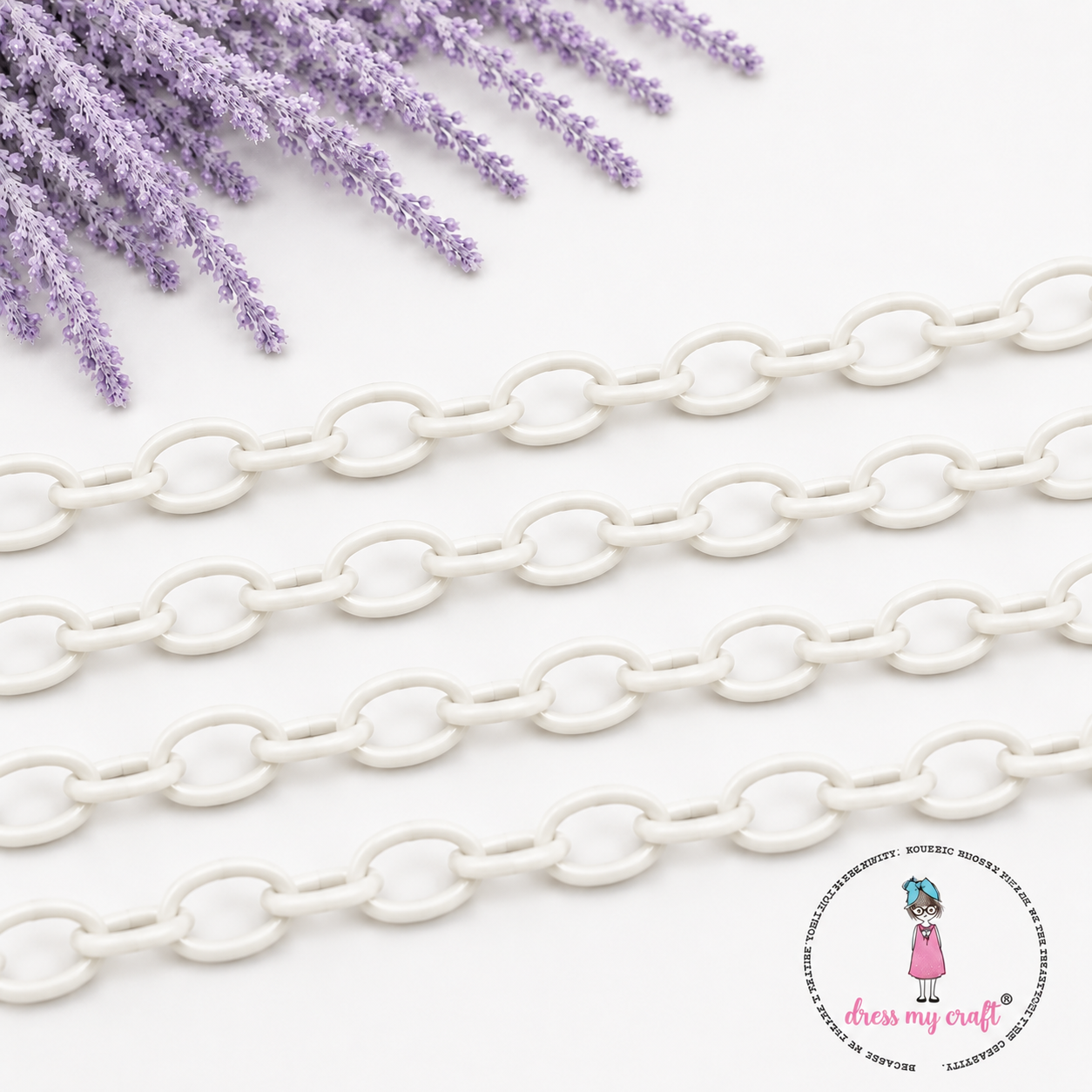 Big Loop Acrylic Chain - Off White