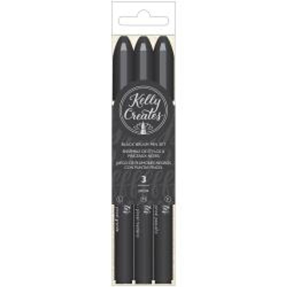 Black, Fine, Medium & Bold Brush - Small Brush Pens