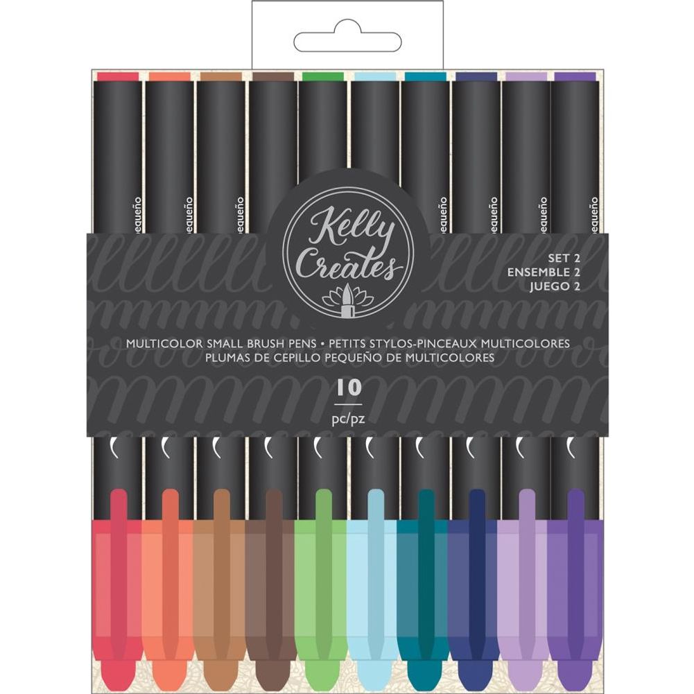 Multicolor Set 2 - Kelly Creates Small Brush Pens 10/Pkg