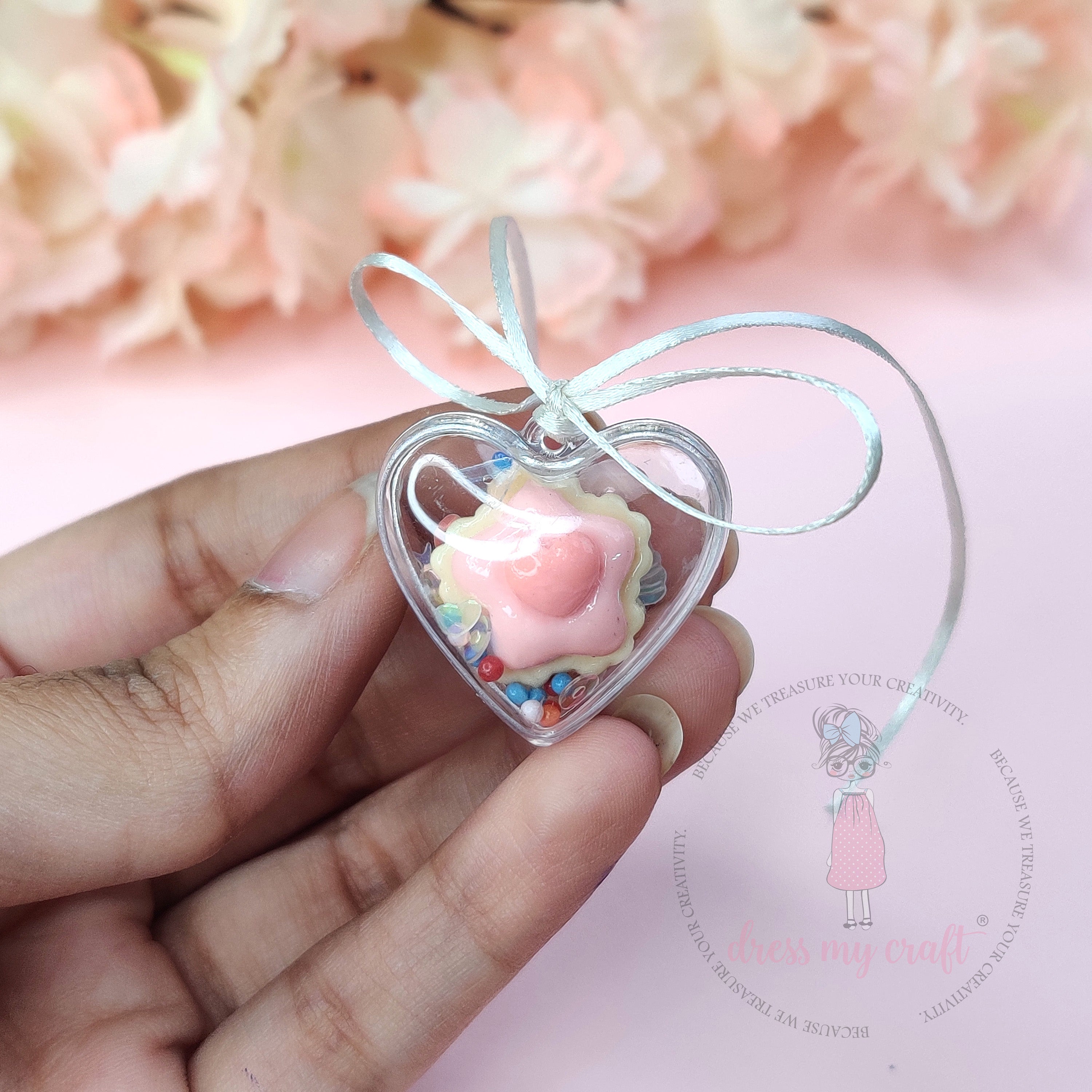 Small Heart Plastic Ball - 3cm