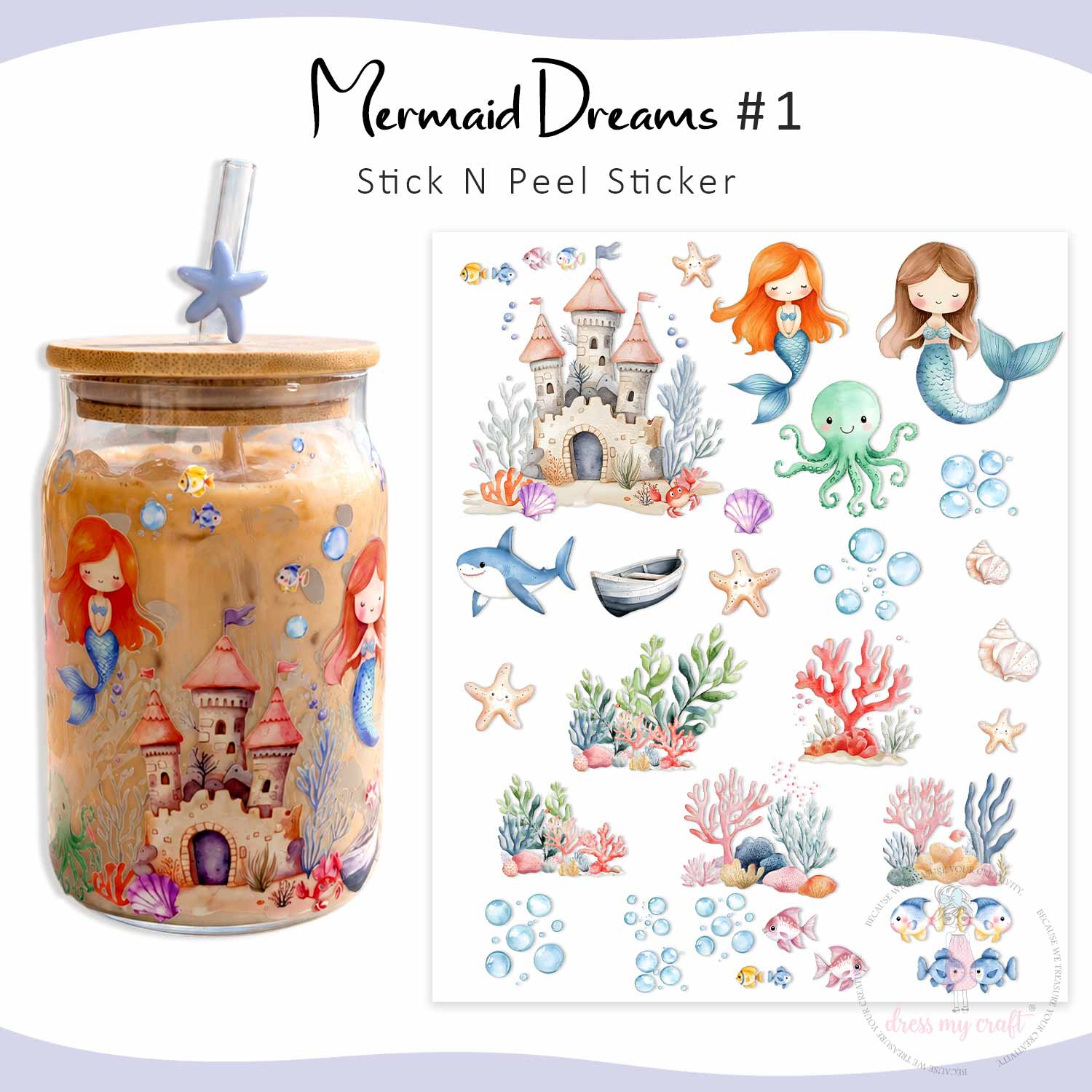 Stick N Peel Stickers - Mermaid Dreams Theme #1