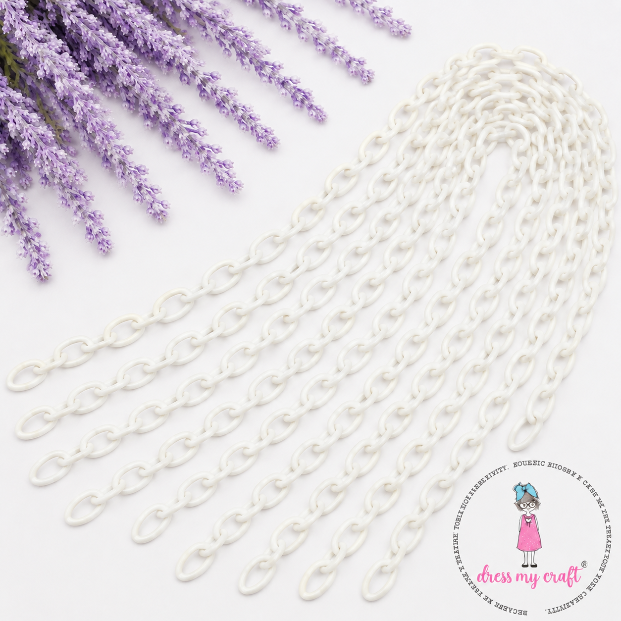 Big Loop Acrylic Chain - Off White