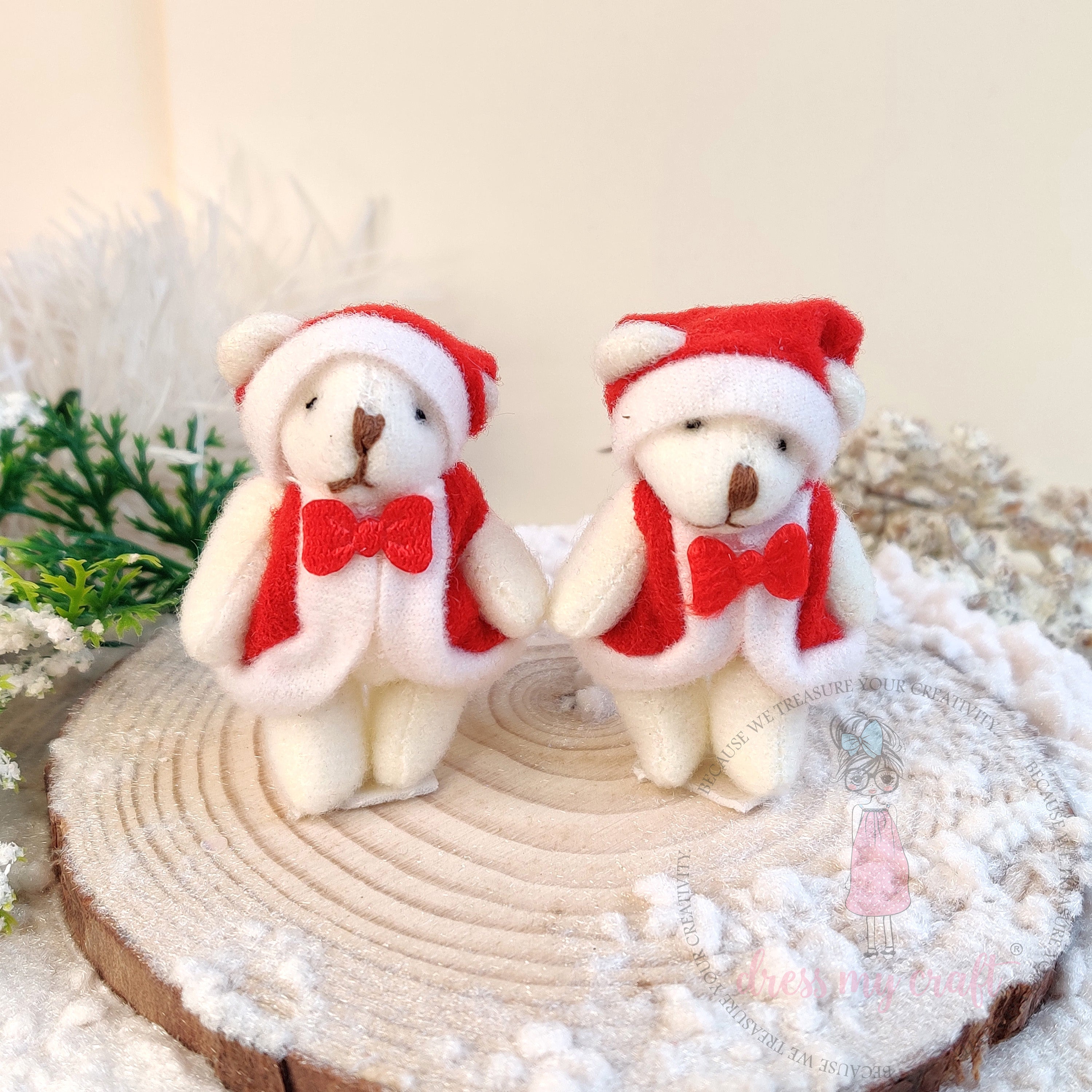 Miniature Santa Coat Teddy Bear