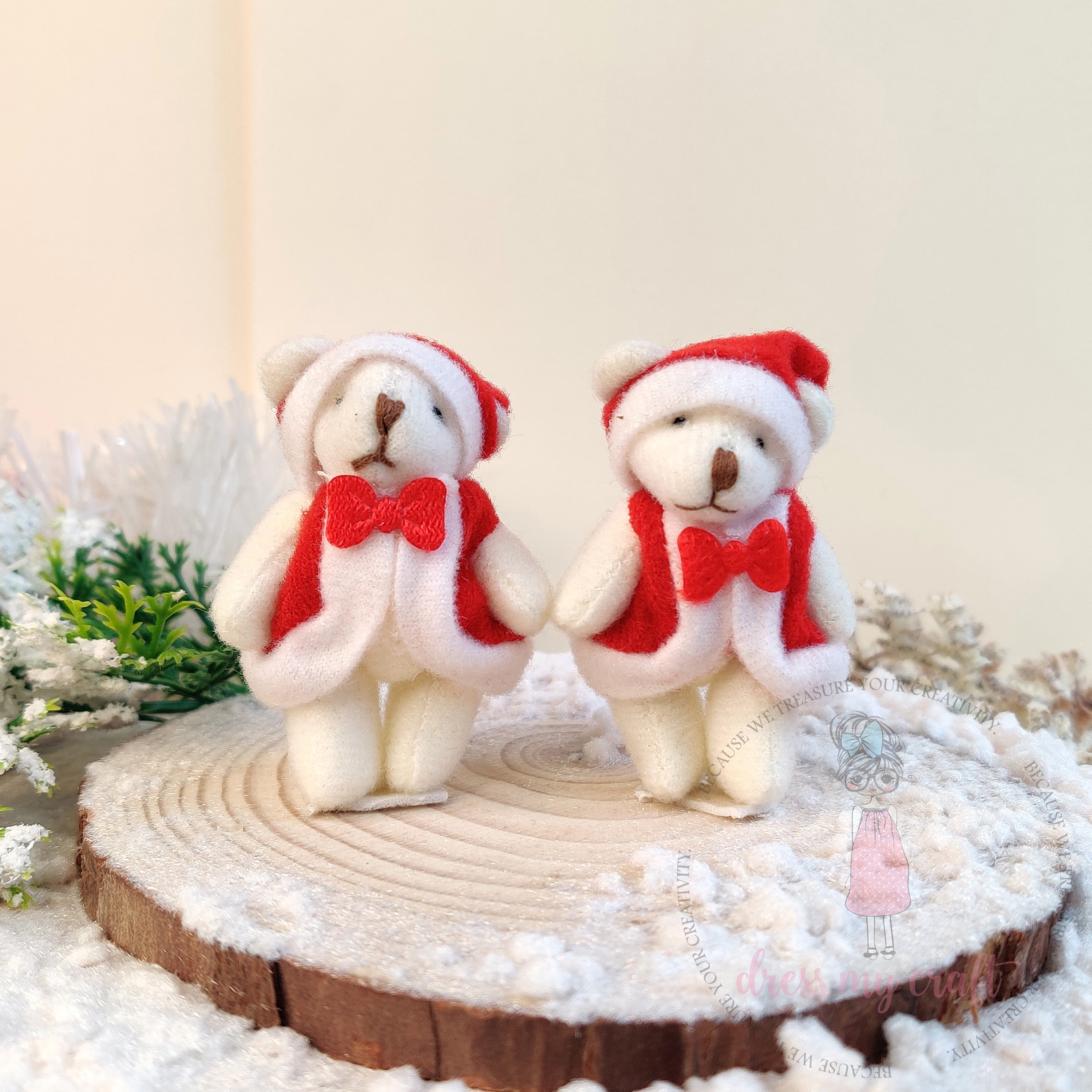 Miniature Santa Coat Teddy Bear