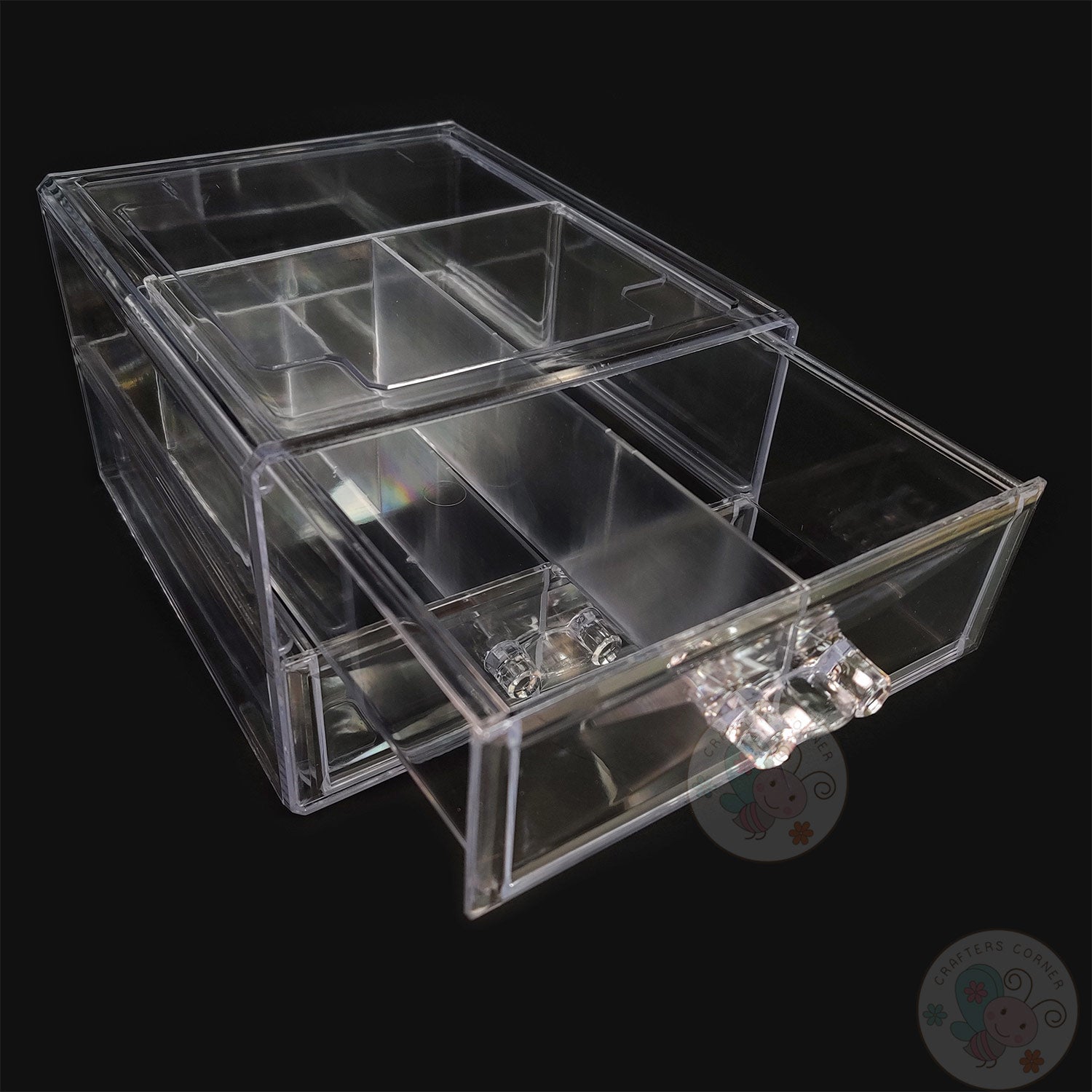 Transparent Acrylic Storage Drawer Box – 4 Slot