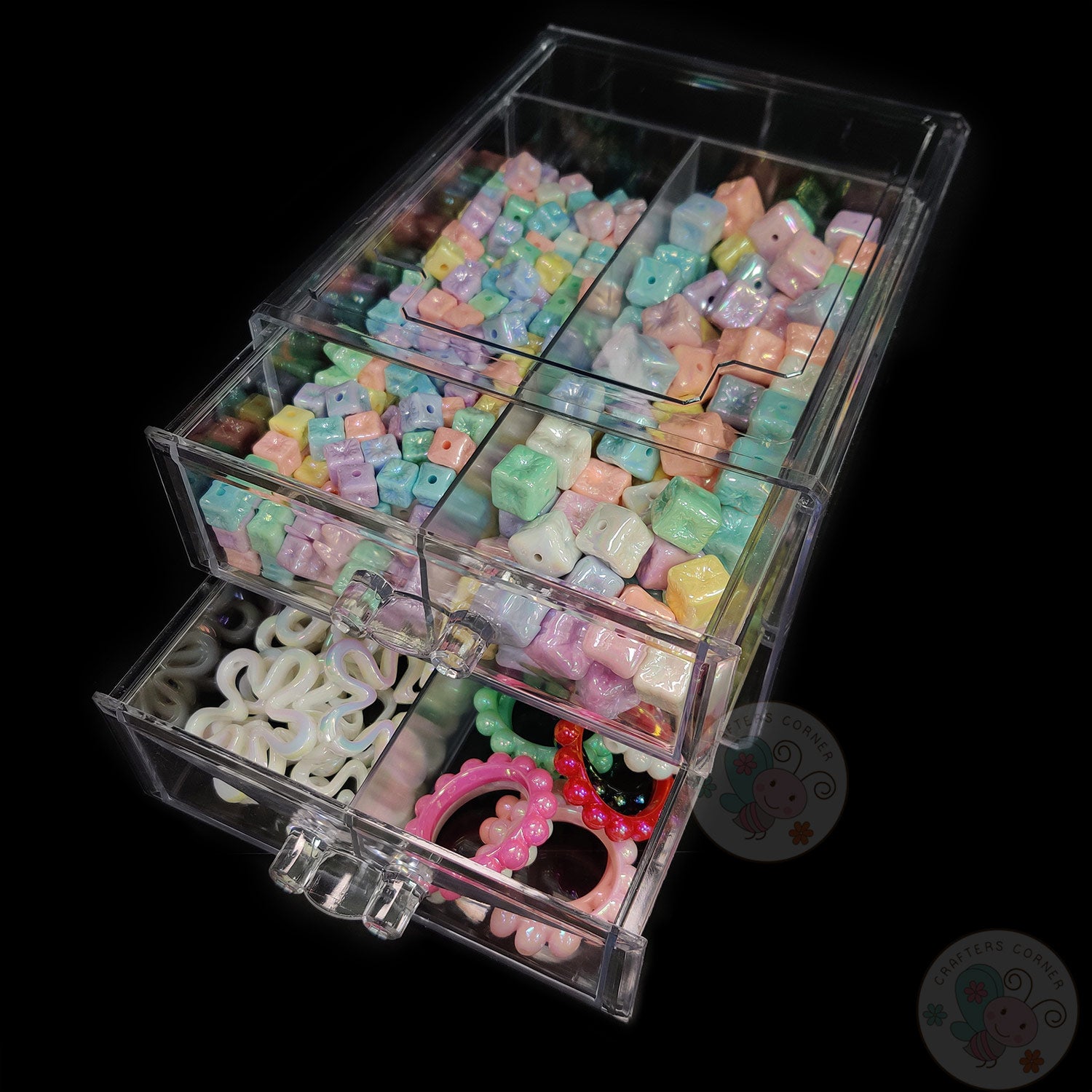 Transparent Acrylic Storage Drawer Box – 4 Slot