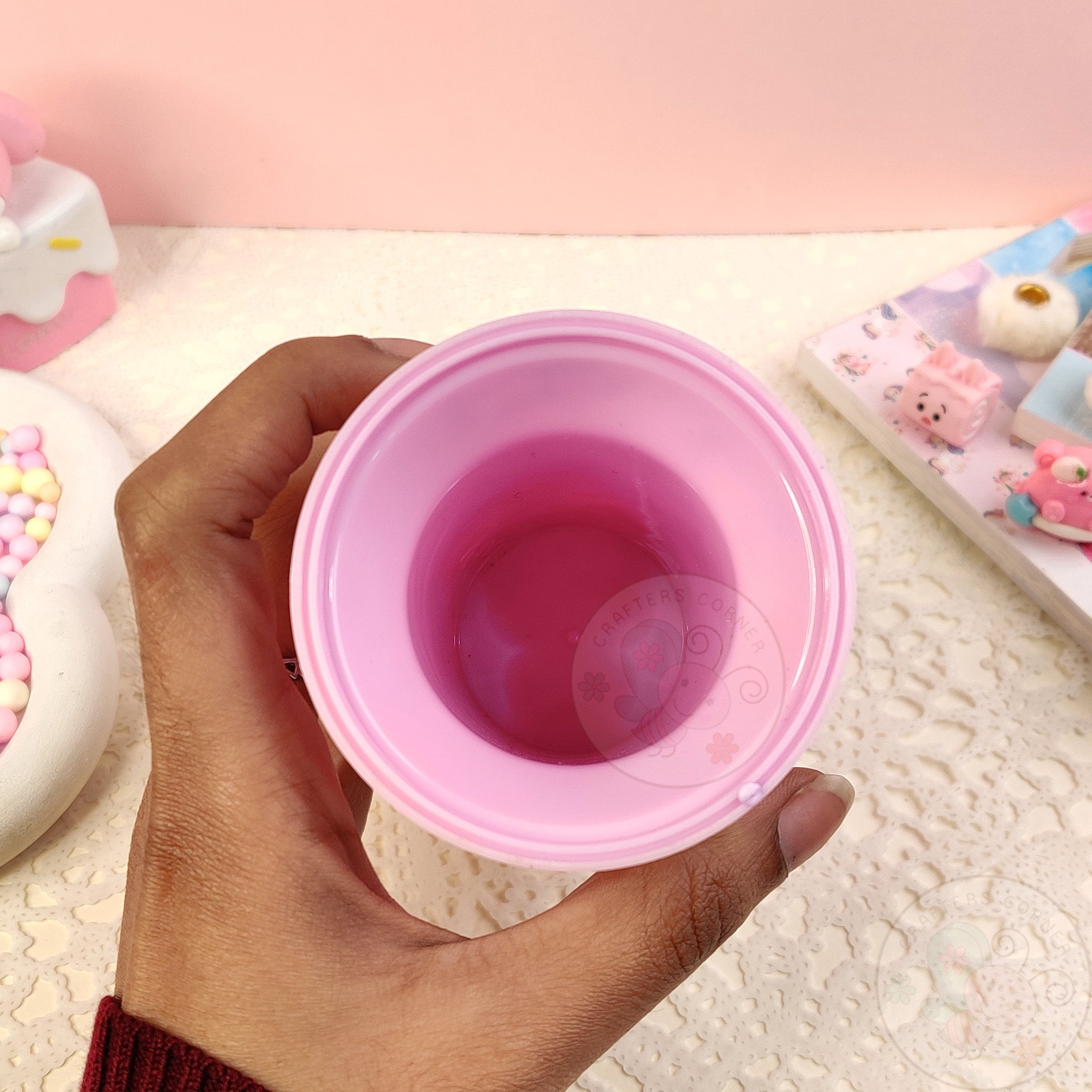 Sweet Pastel Sprinkle Pen Holder- Pink