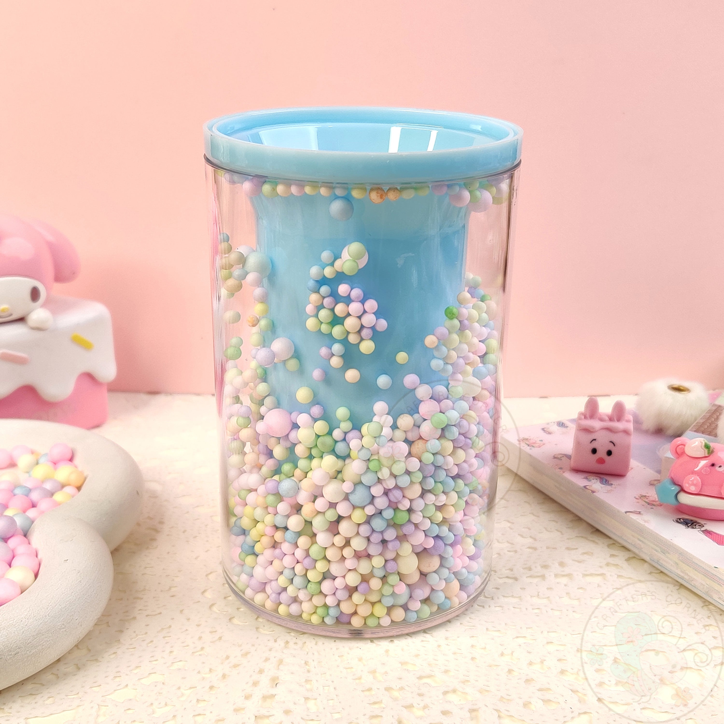 Sweet Pastel Sprinkle Pen Holder- Blue