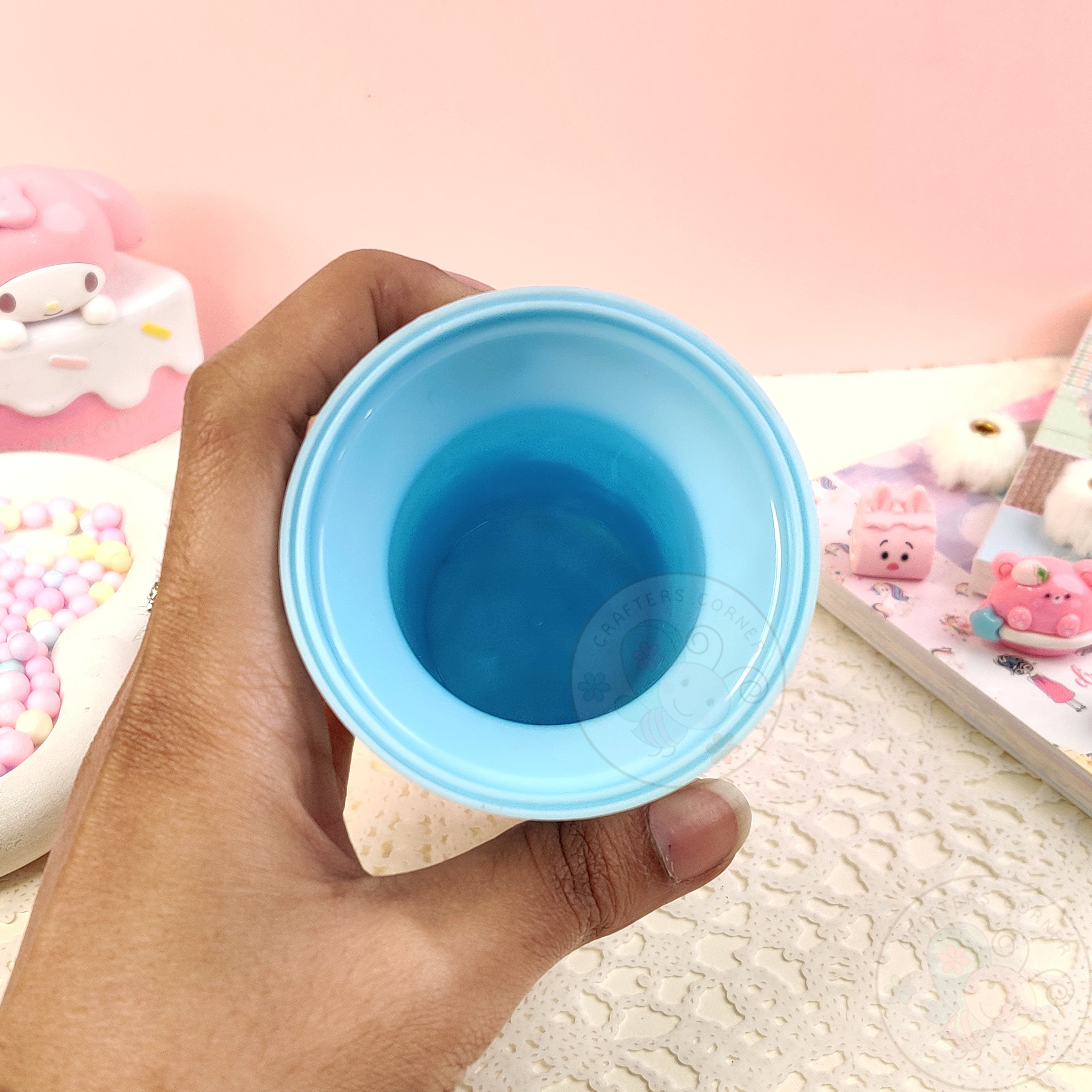 Sweet Pastel Sprinkle Pen Holder- Blue