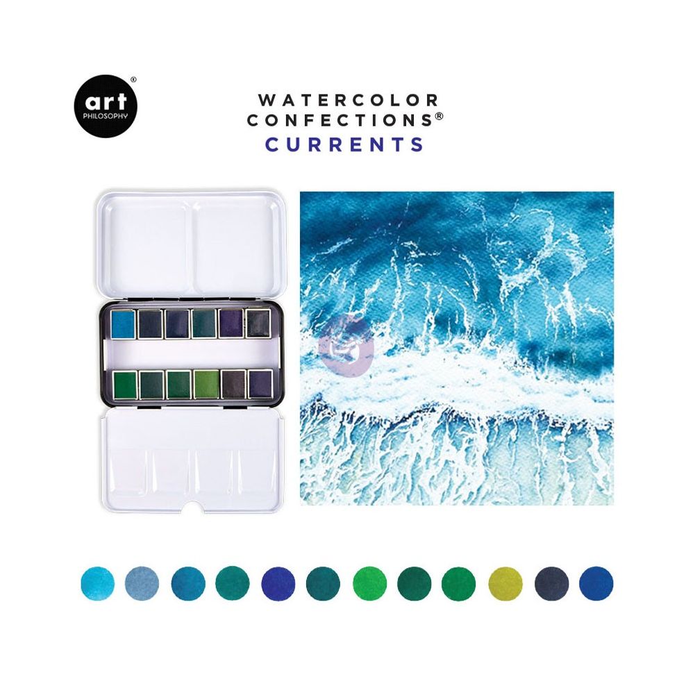 Currents Watercolor Pans 12/Pkg