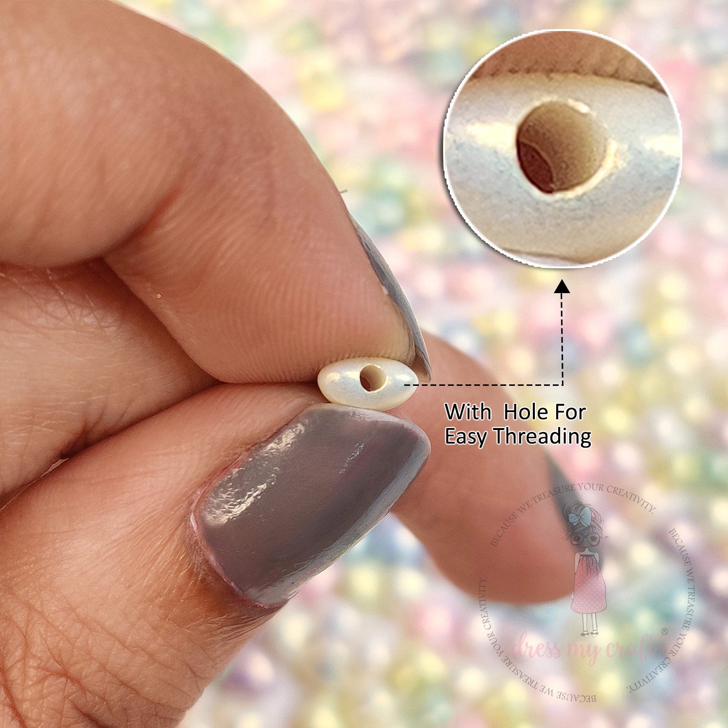 Unicorn Pearl Heart Beads