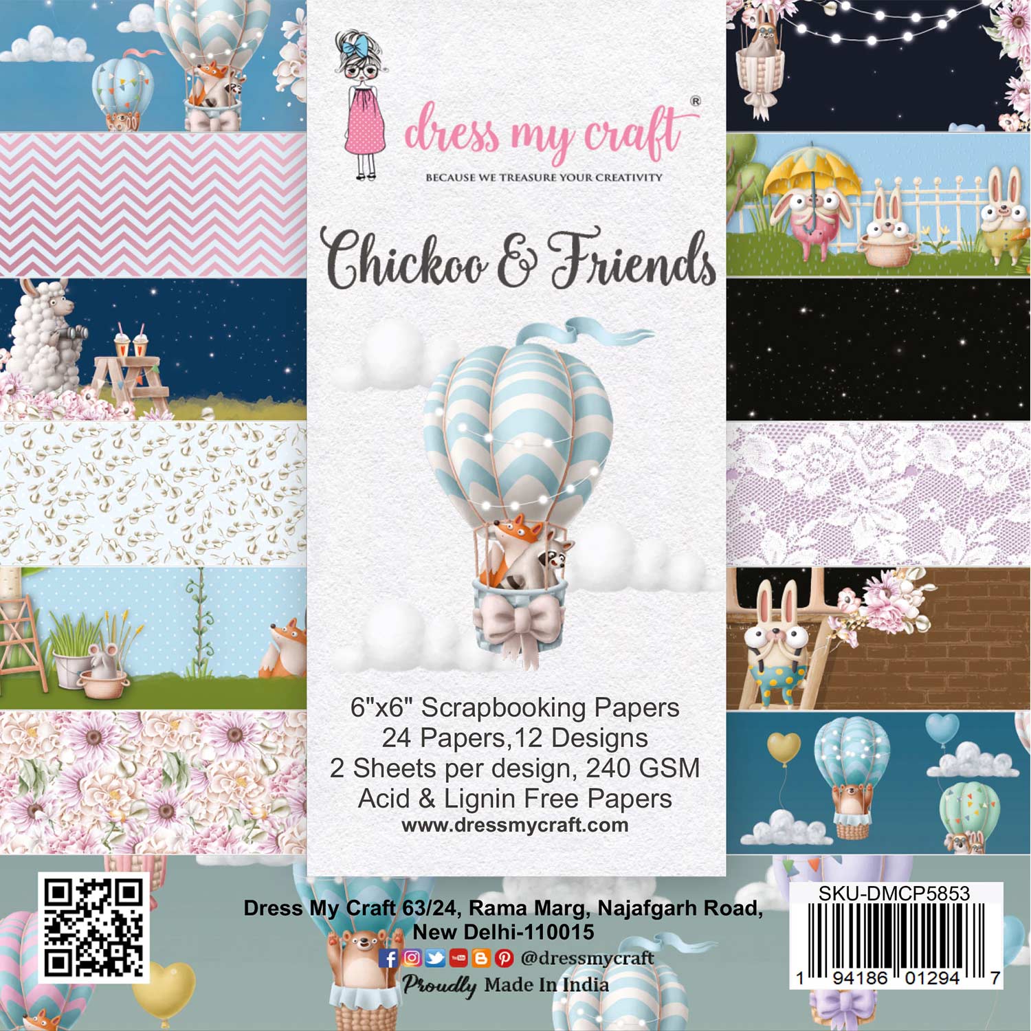 Chickoo & Friends 6'' x 6'' Paper Pack