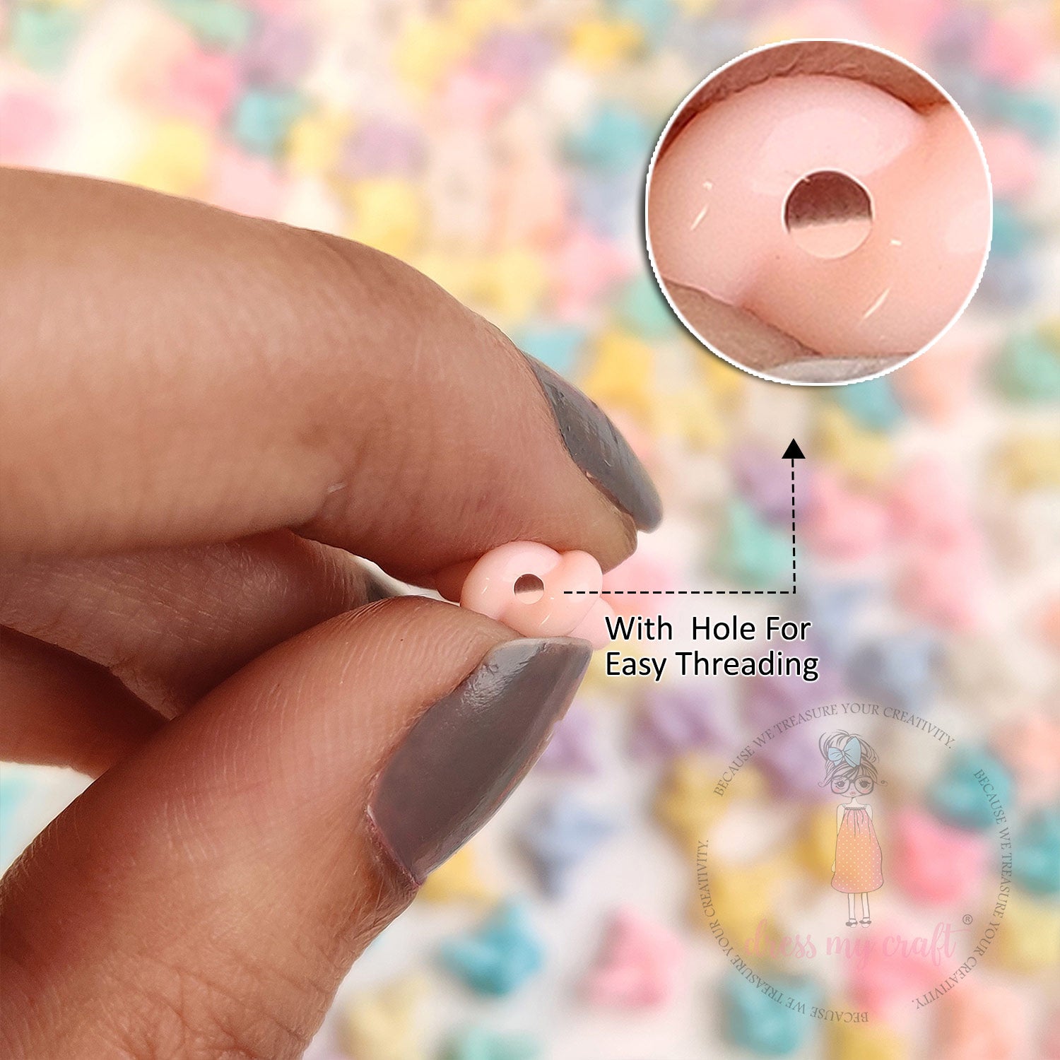 Pastel Twisty Knot Beads