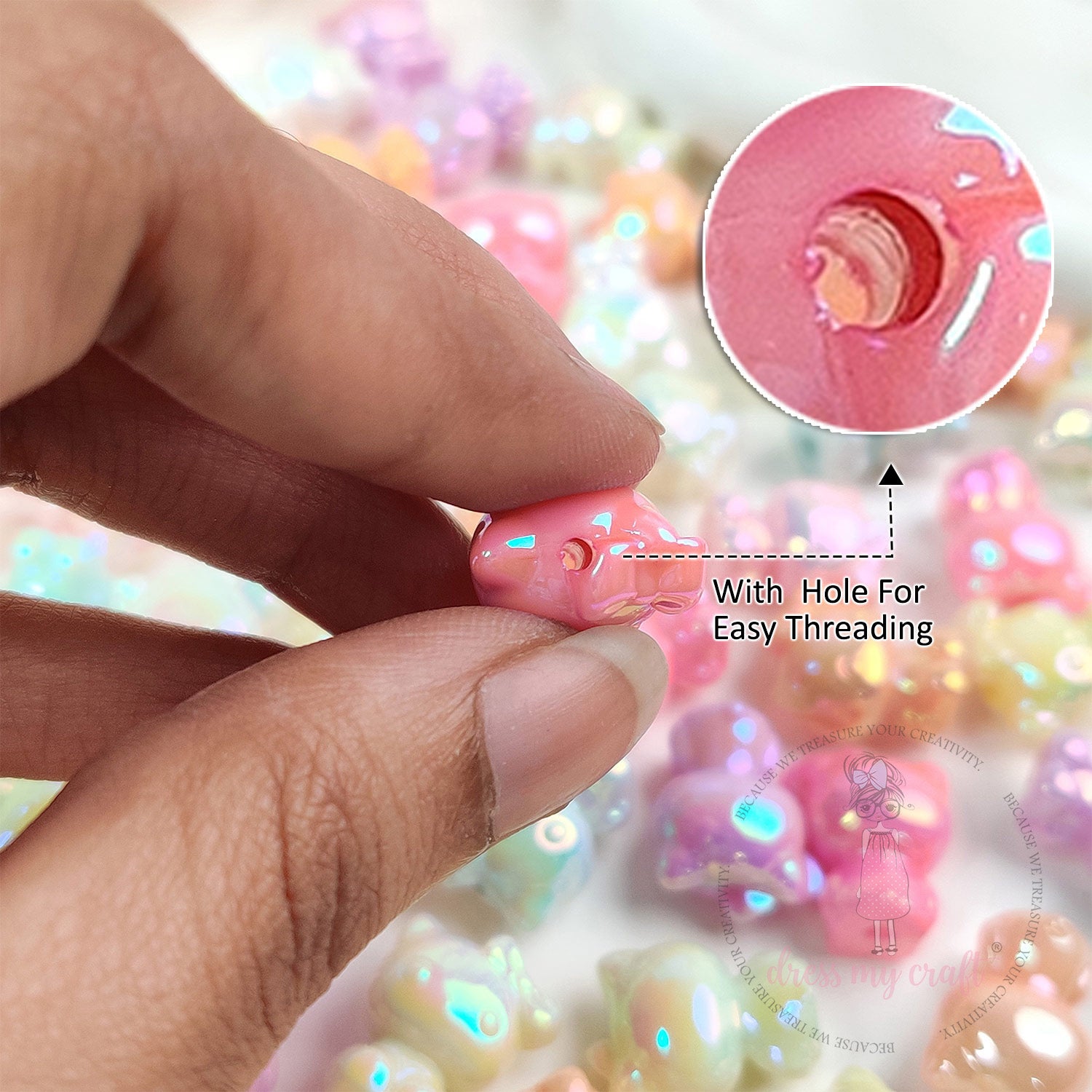 Pearl Shine Kitty Beads